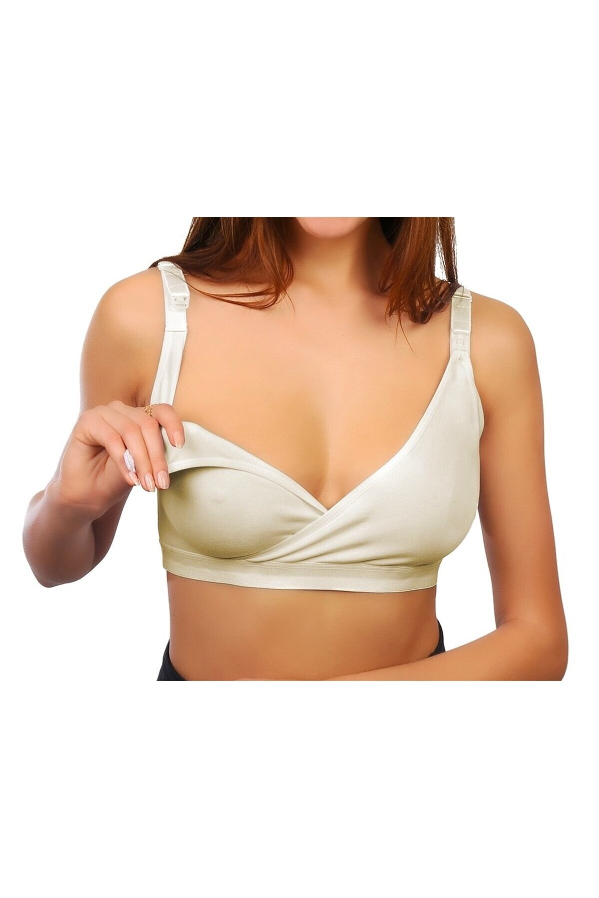 VERTO Sema Baby Kruvaze Emzirme Sütyeni Ekru 95 Beden