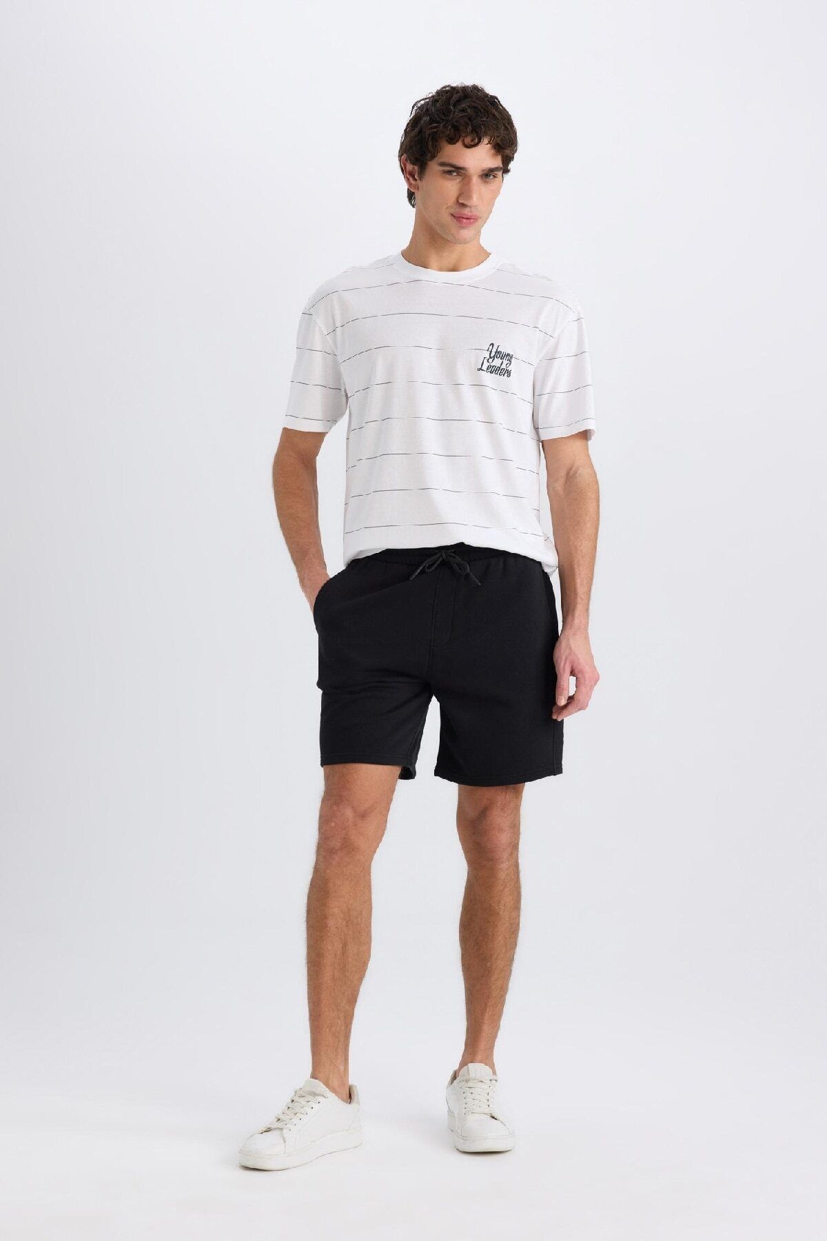 DeFacto-Regular Fit Straight Leg Basic ίσιο σορτς B8672ax25sp 4