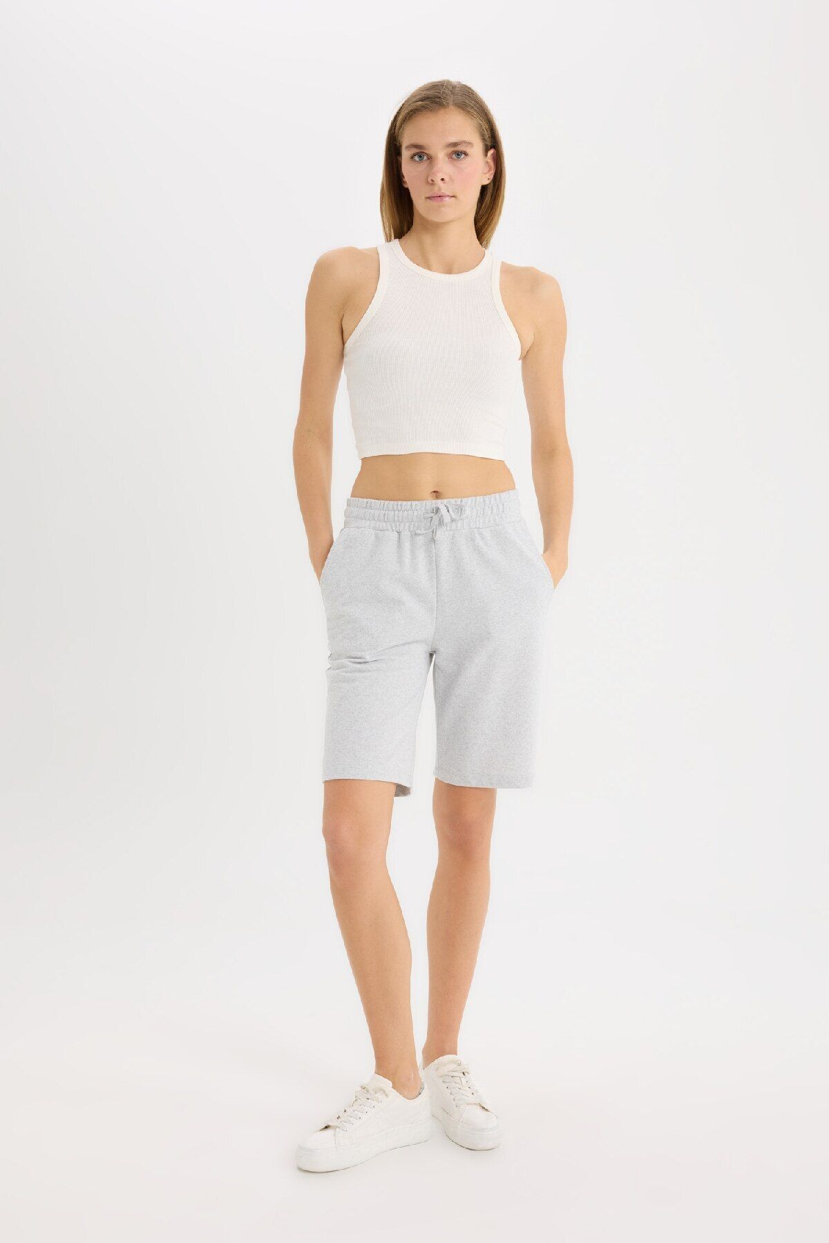 Regular Fit Normal Bel Düz Paça Bermuda Şort W9369az25sm - 2