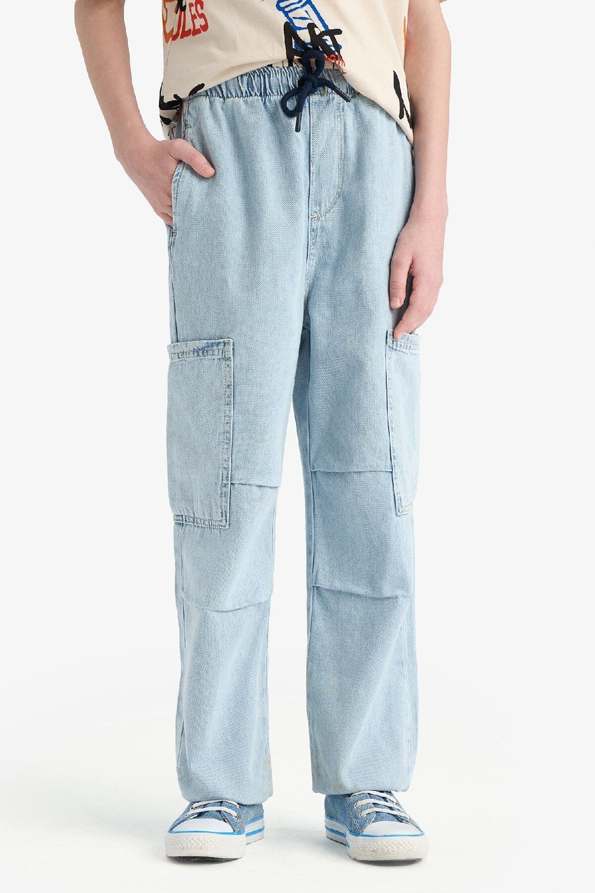 Erkek Çocuk Paraşüt Jean Pantolon D6821A825SM