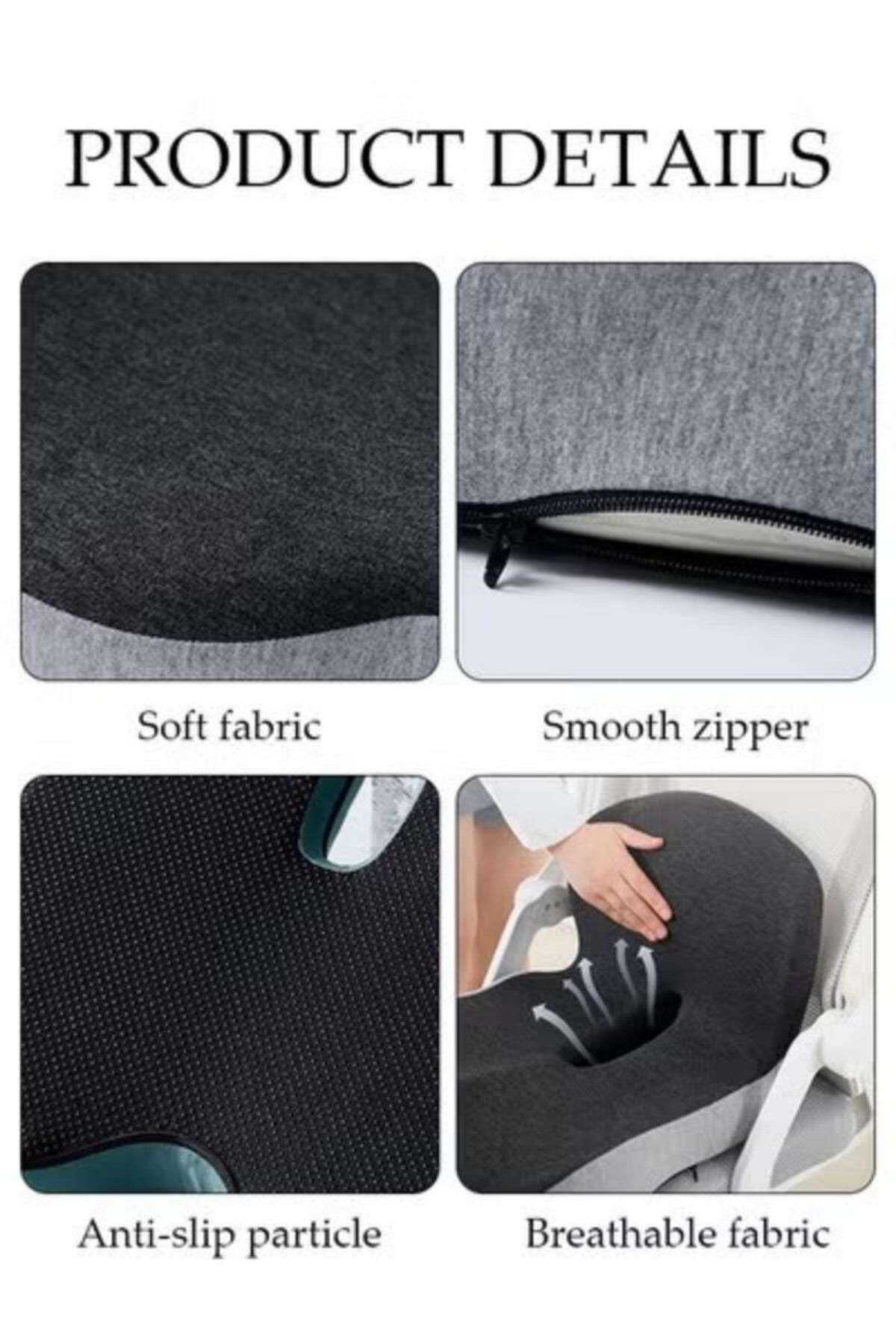 Generic-Lumbar Support Pillow Seat Cushion for Office Chair Pressure Relief 4