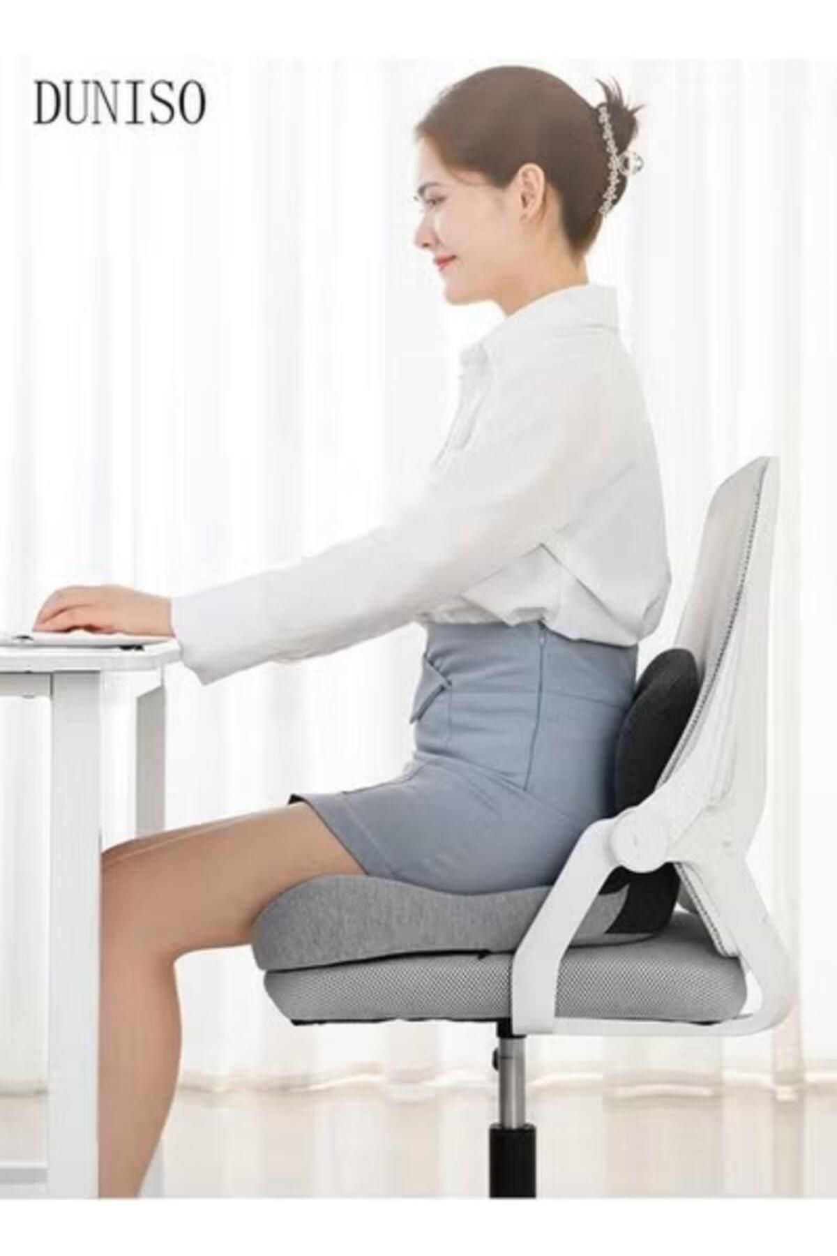 Generic-Lumbar Support Pillow Seat Cushion for Office Chair Pressure Relief 2