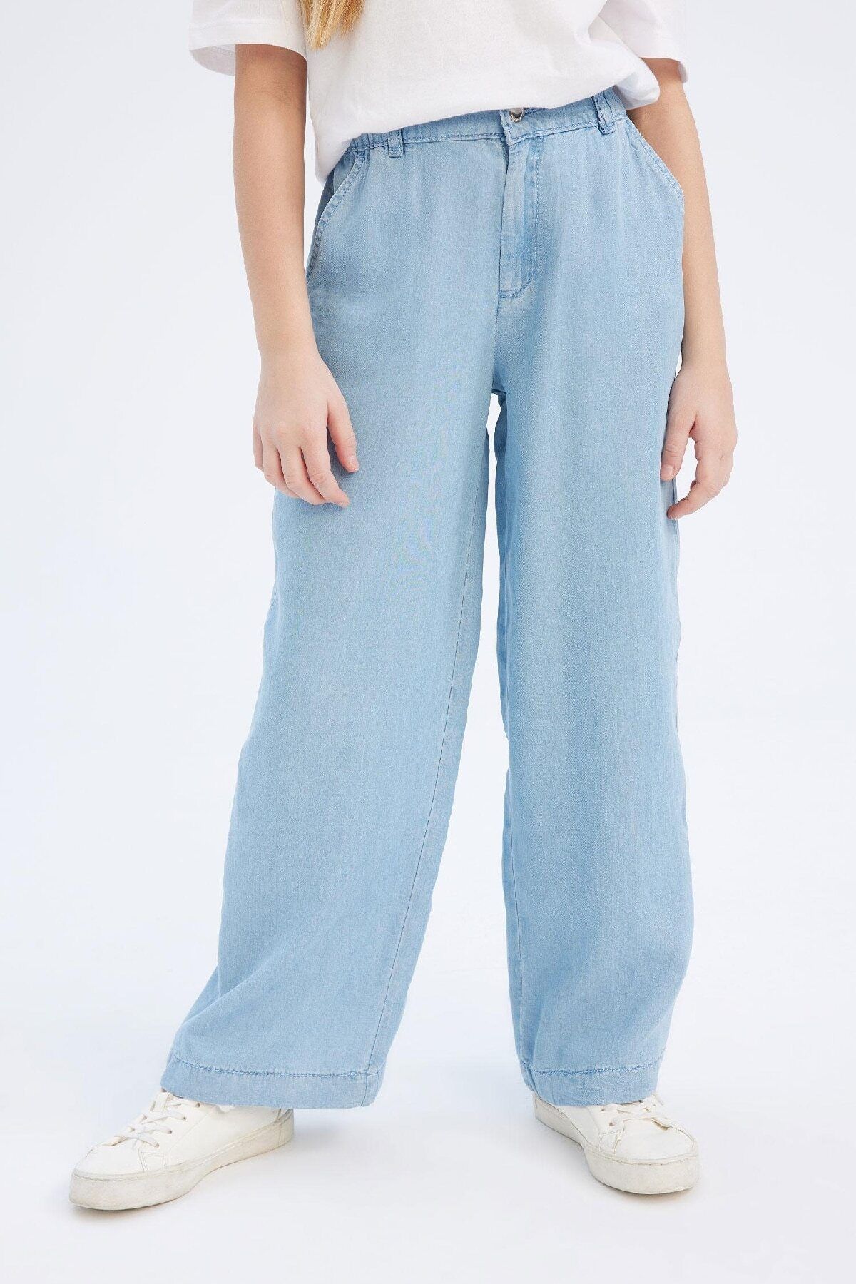 Kız Çocuk Wide Leg Geniş Paça Jean Pantolon D7103a825sm