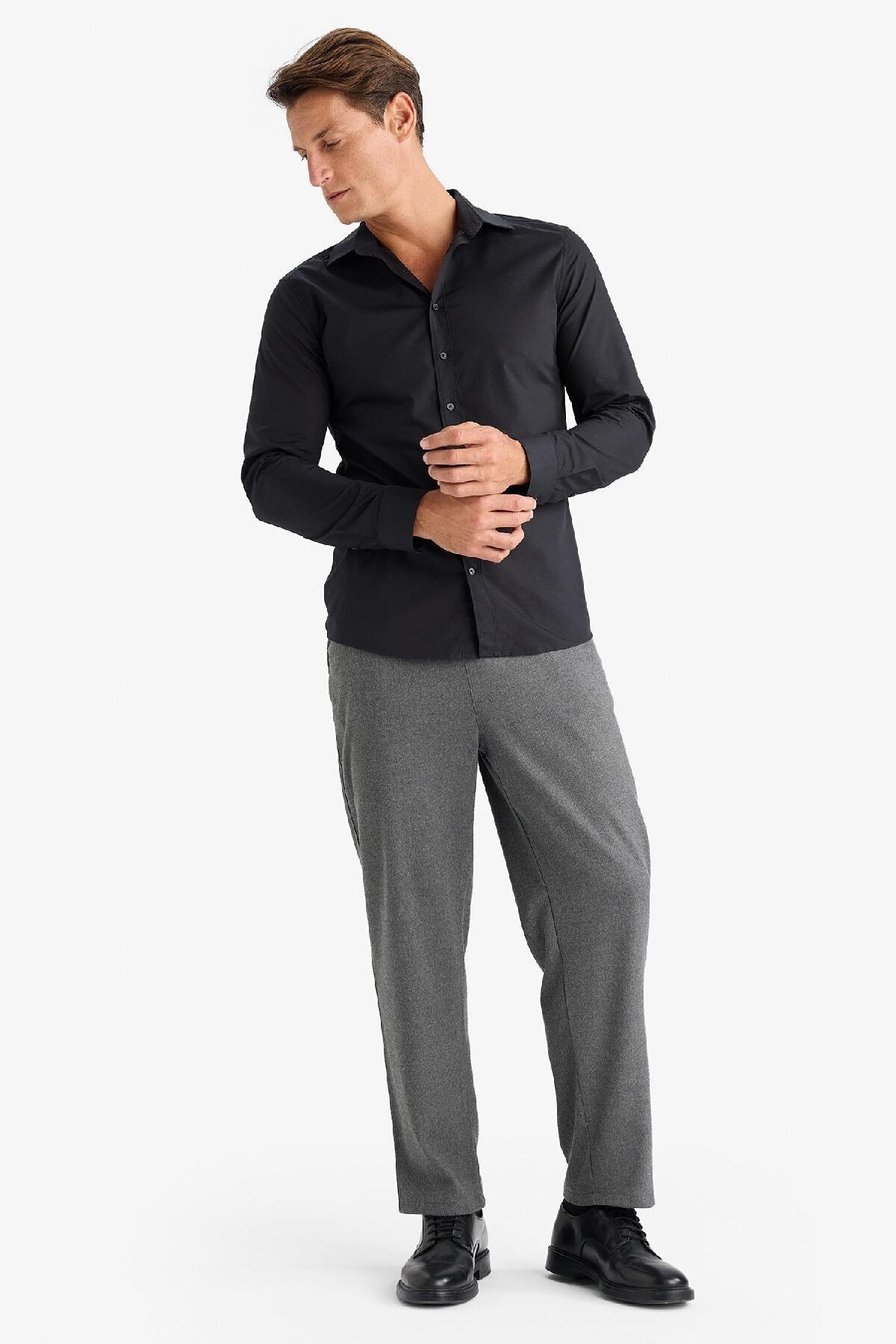 DeFacto-Relax Fit Basic egyenes lapos láb - fűzős zseb B7336ax23wn 6