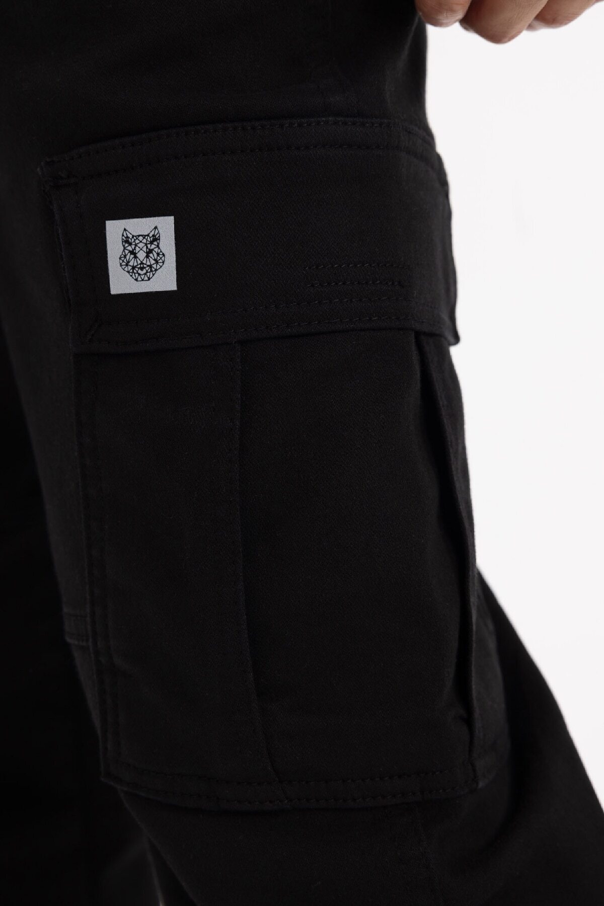 DeFacto-Gabardine Jogger Pants - Cargo Pocket and Elastic Leg B8668Ax23Cw 5