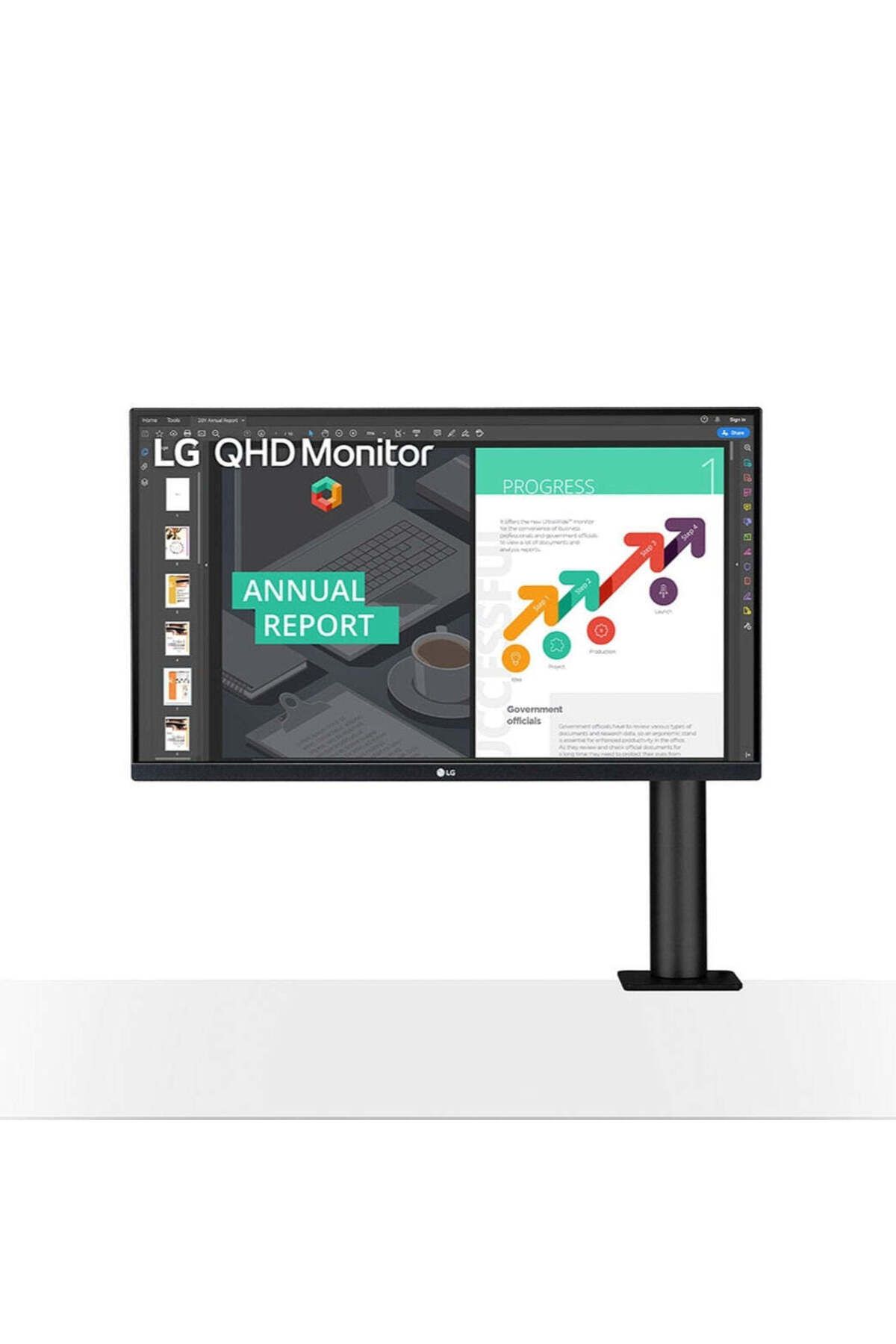 LG-شاشة 27QN880-B Ergo IPS مقاس 27 بوصة QHD مع منفذ USB Type-C 2