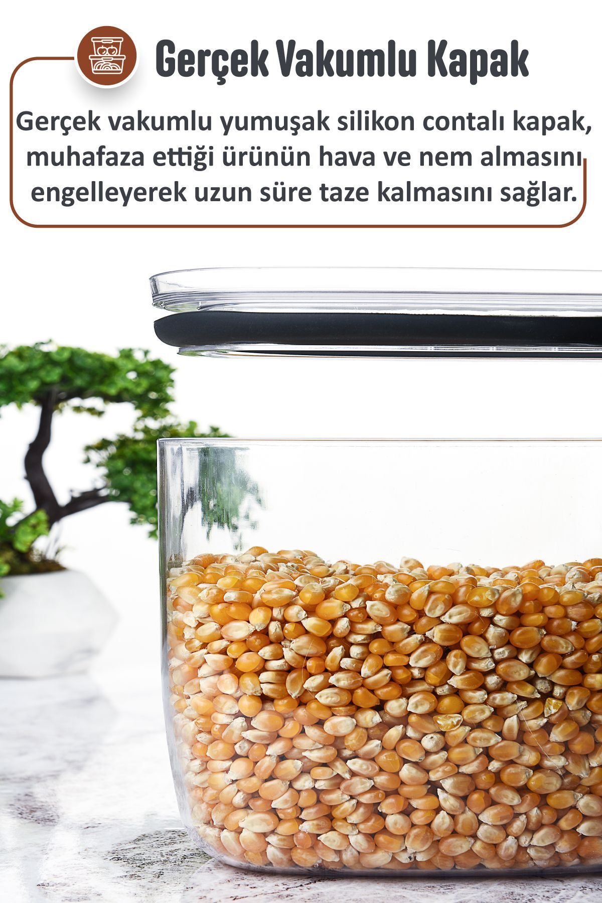 İronika-Set of 6 Measured Storage Food and Pulse Containers with Silicone Lids 2100 ml 4