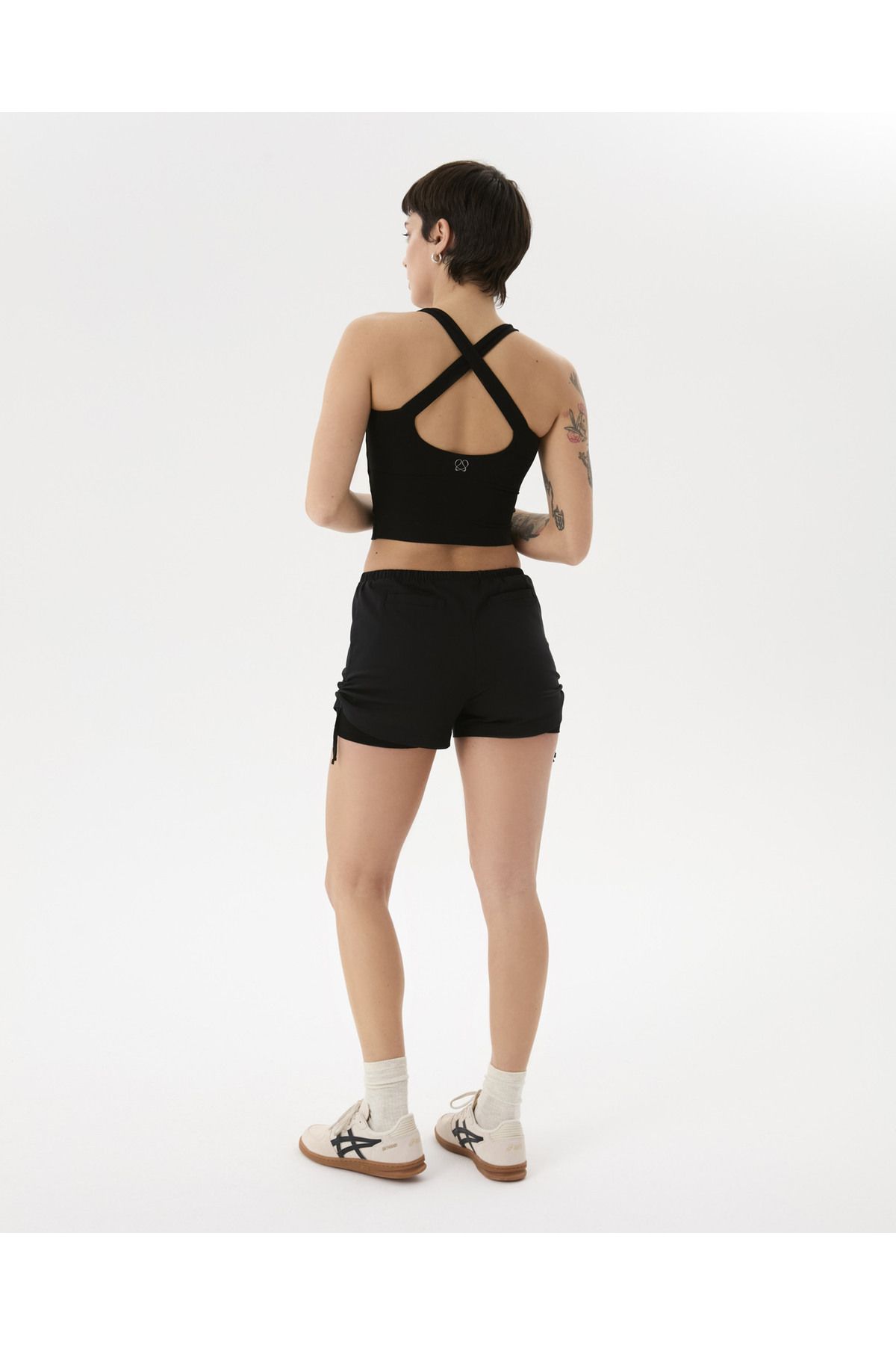 Ayma Active-Black Double Layer Drawstring Shorts 6