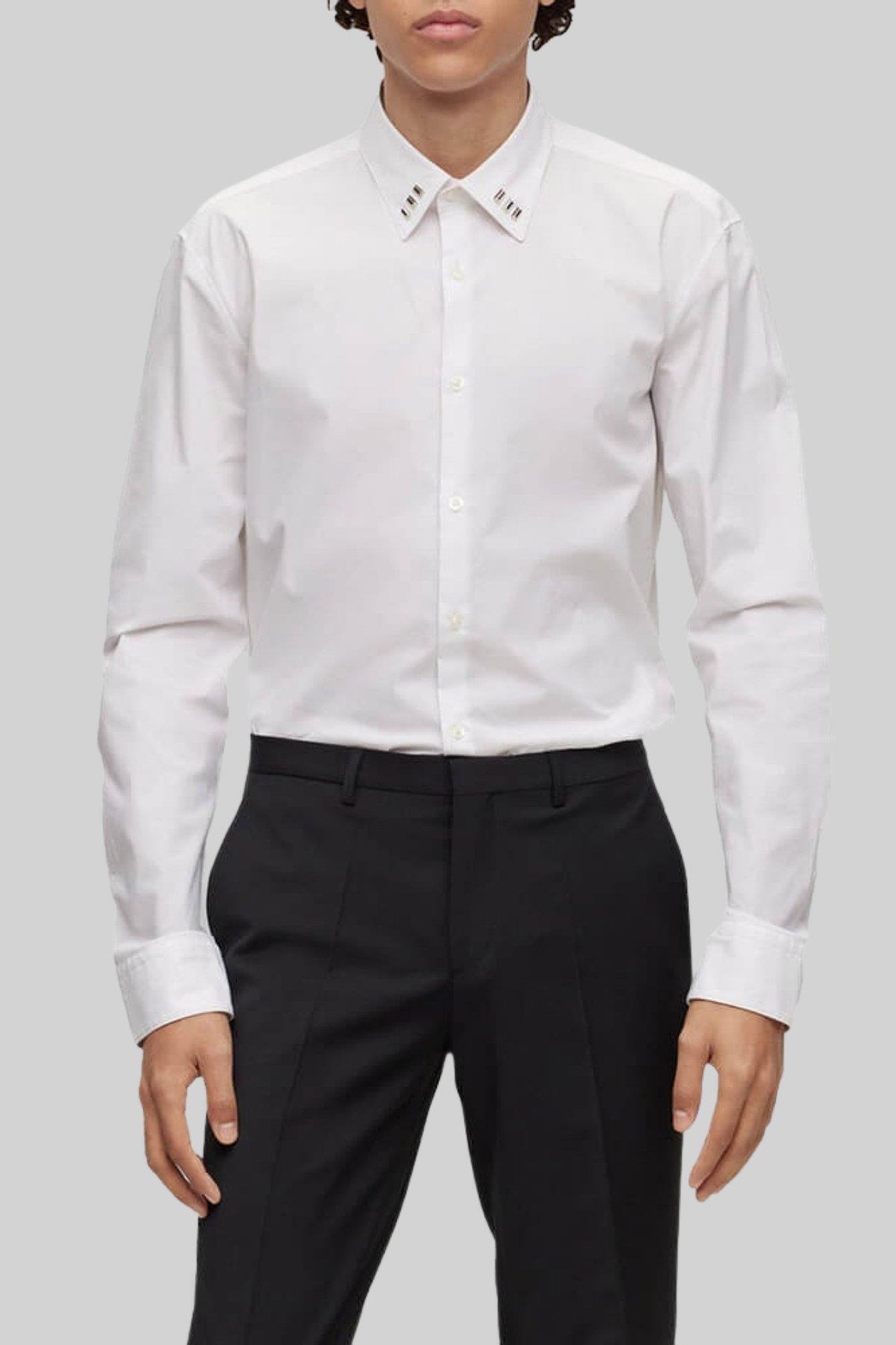 هوگو پیراهن مردانه معمولی فیت سفید