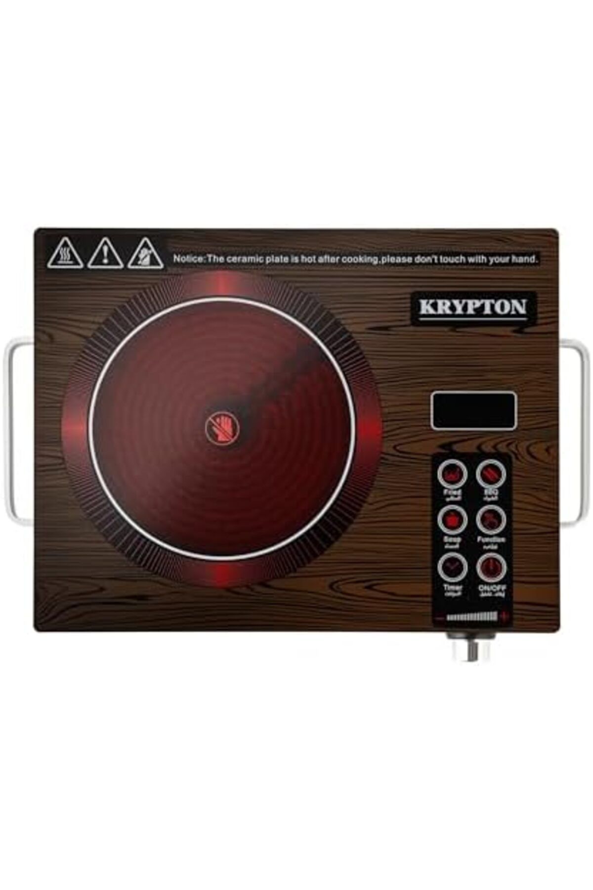 KRYPTON-طباخ كريبتون الرقمي بالأشعة تحت الحمراء - KNIC6024/ موقد طهي فردي، شعلة 2000 واط، موفر للطاقة/يعمل باللمس 3