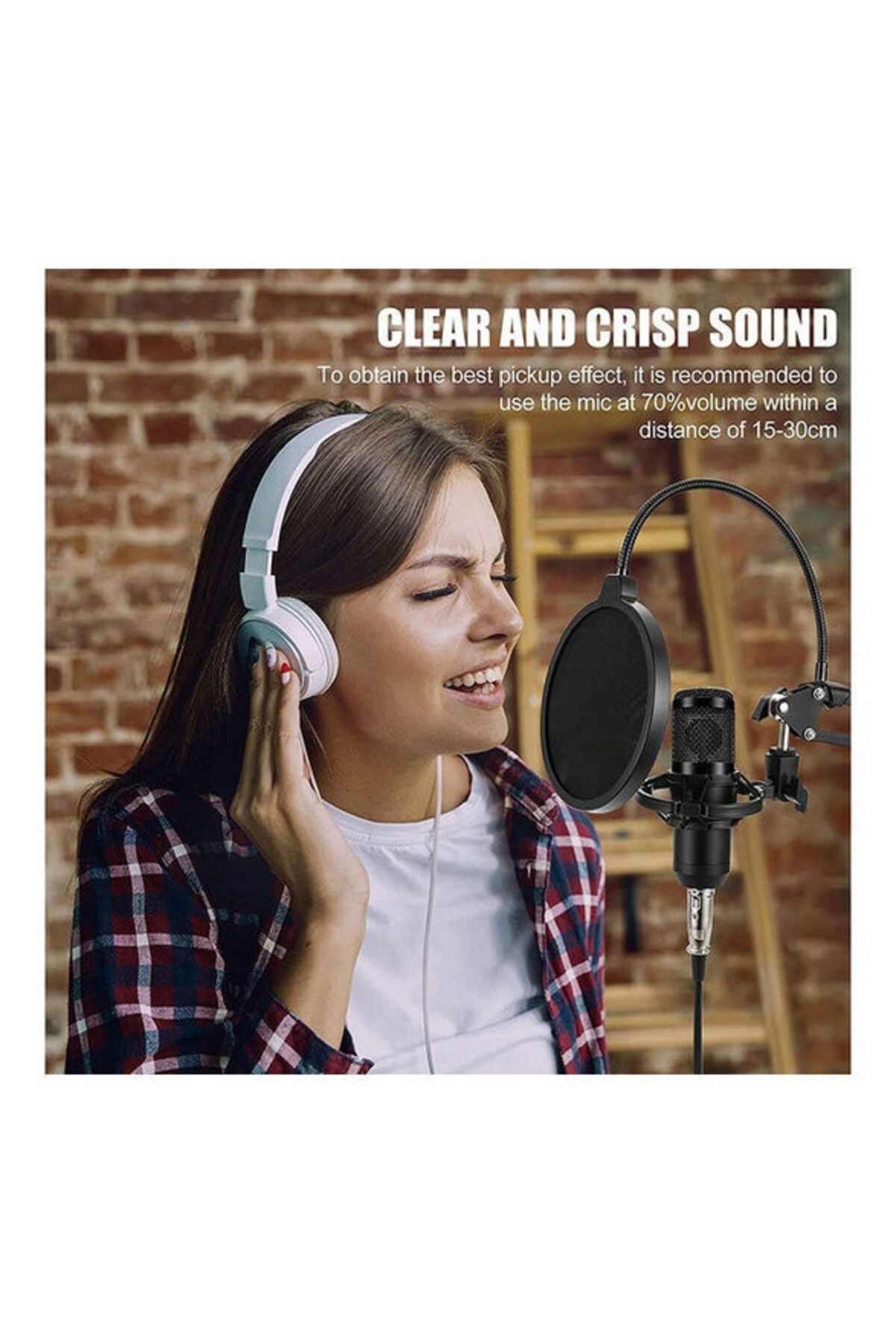 COOYA-Professional Condenser Microphone Bundle, with Live Sound Card, for Studio Recording & Broadcasting 4
