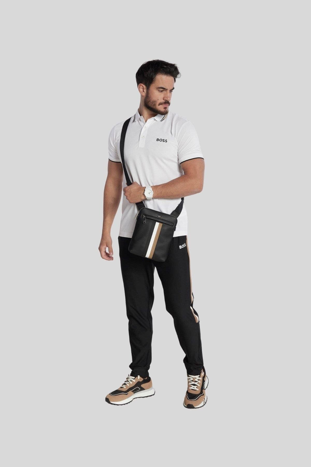 کیف شانه ای مردانه سیاه اورجینال BOSS