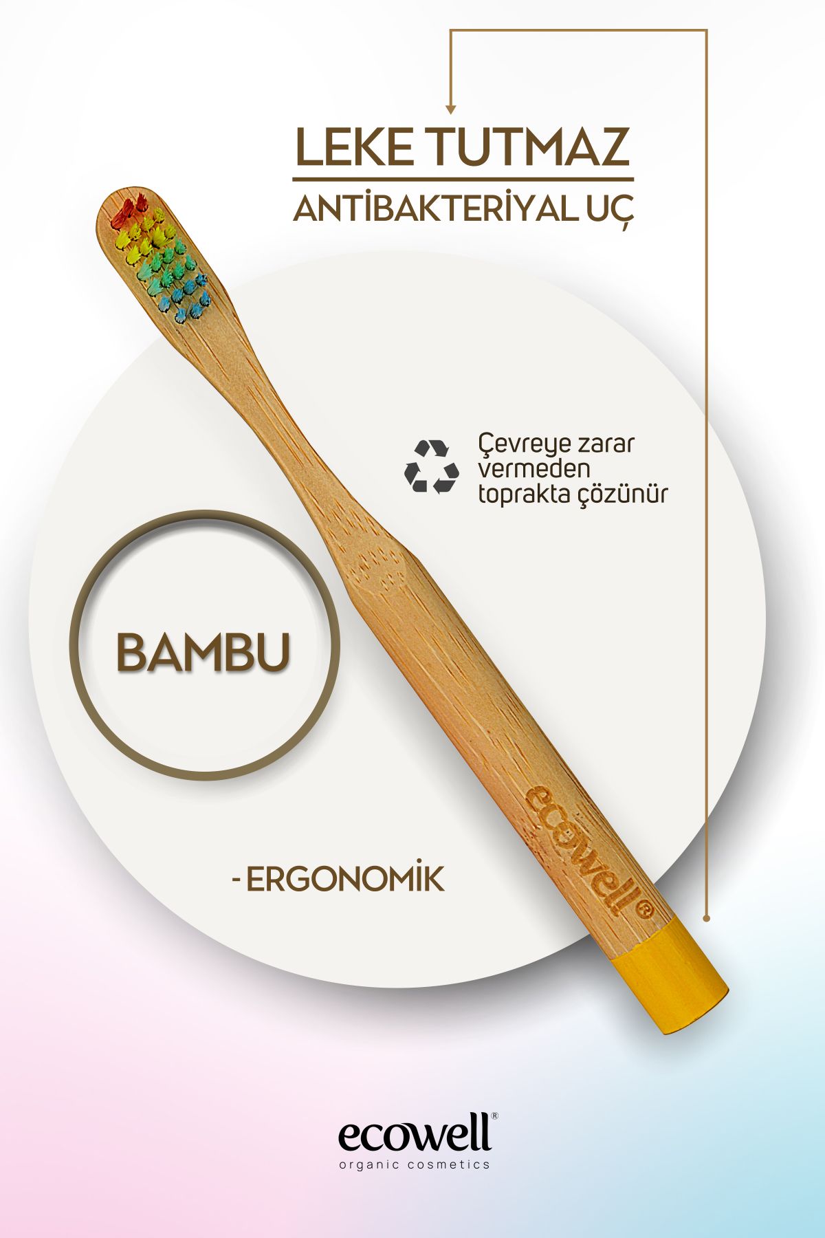 Ecowell-Bamboo Kids Toothbrush, Soft, Natural, BPA Free, Vegan & Cruelty Free 3