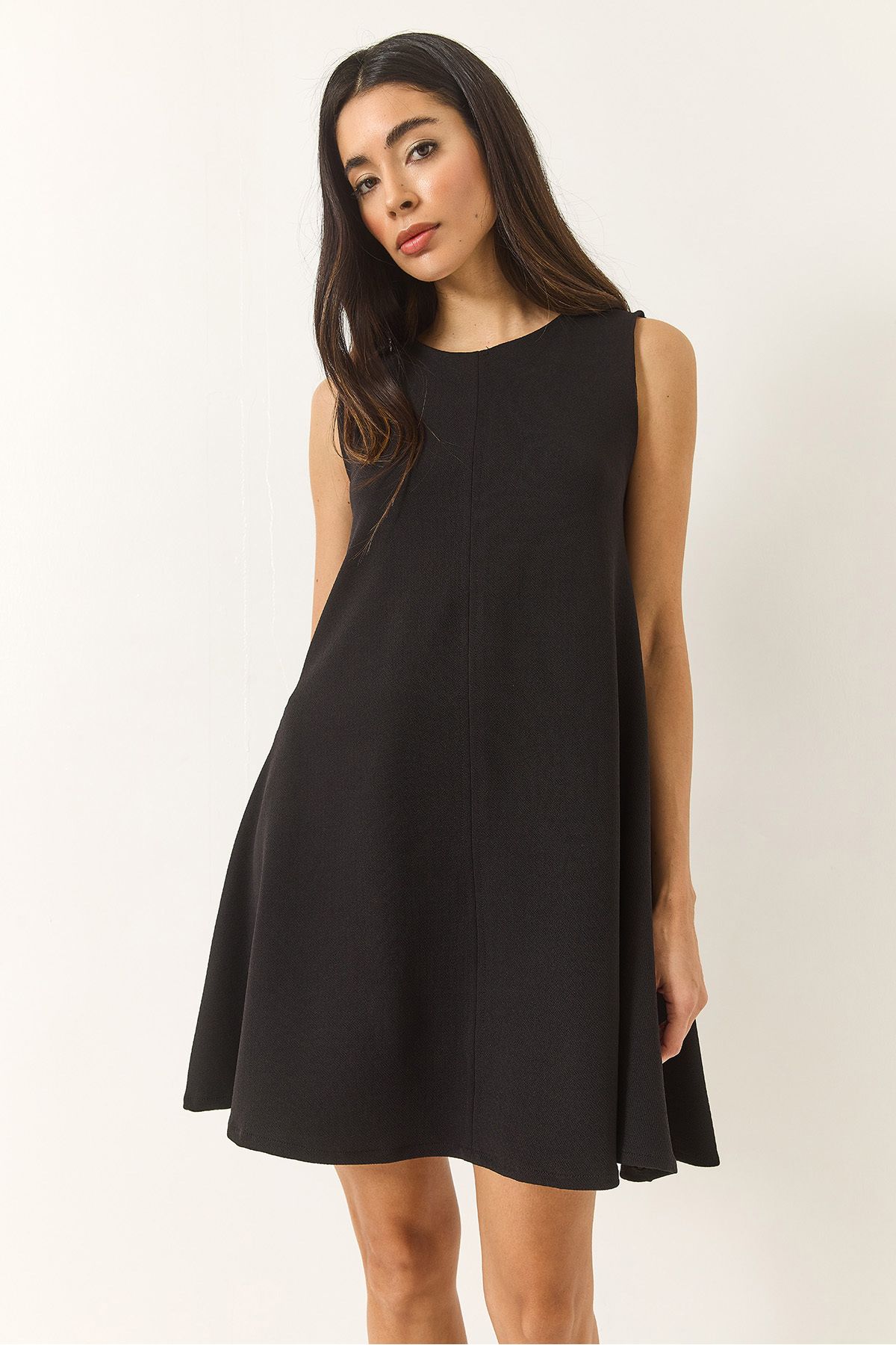 Bianco Lucci-Rochie de vară țesută cu clopoței cu bretele și fermoar ascuns 60283185 5