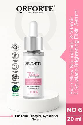 QRFORTE Even Glow Niacinamide & Vitamin C Squalane Brightening -Cilt Tonu Eşi...