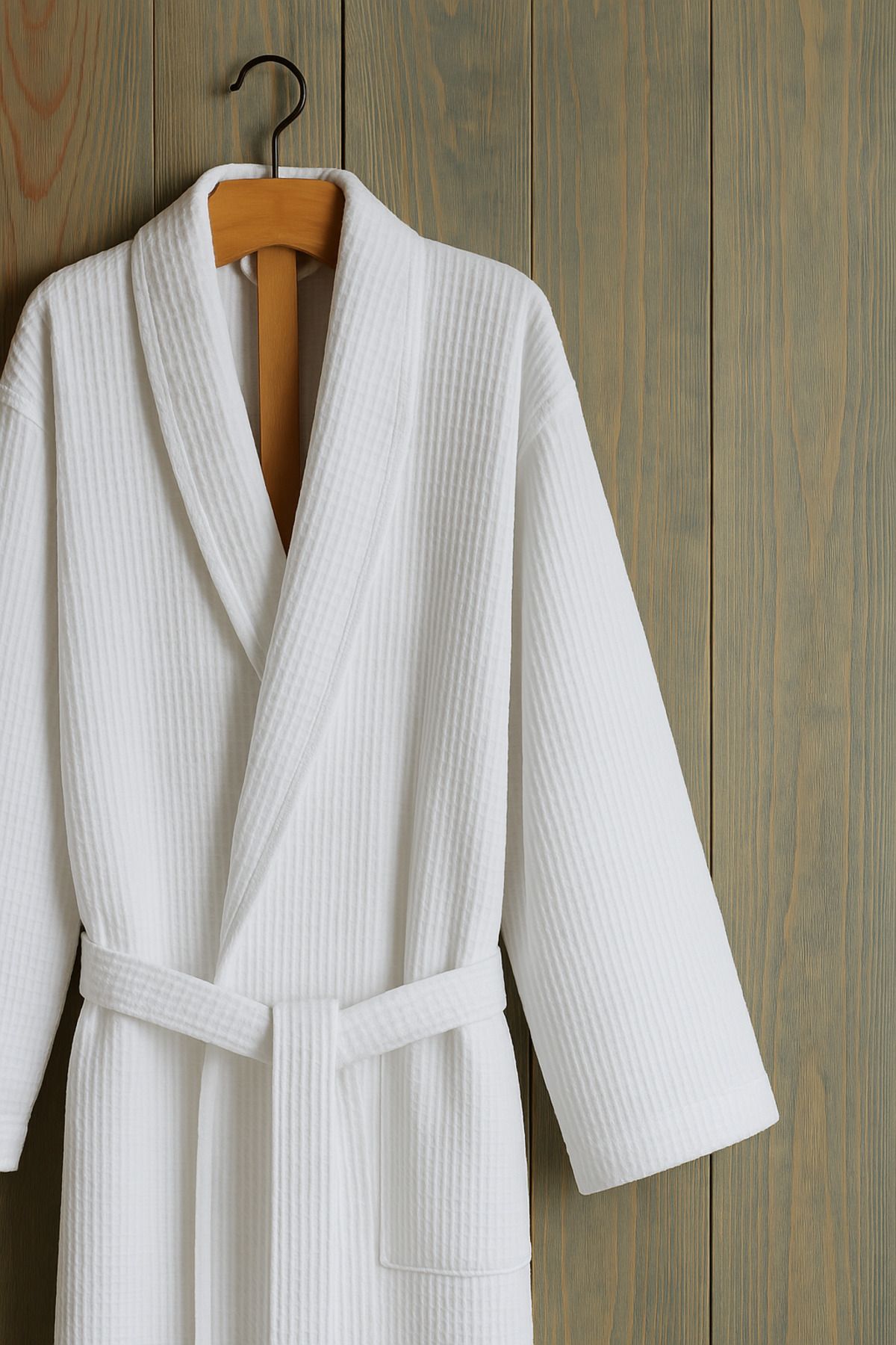 Formeya Weißer Luxus-bademantel Mit Waffelmuster, Mitgift-bademantel, Standardgröße – L/xl Unisex - L/XL