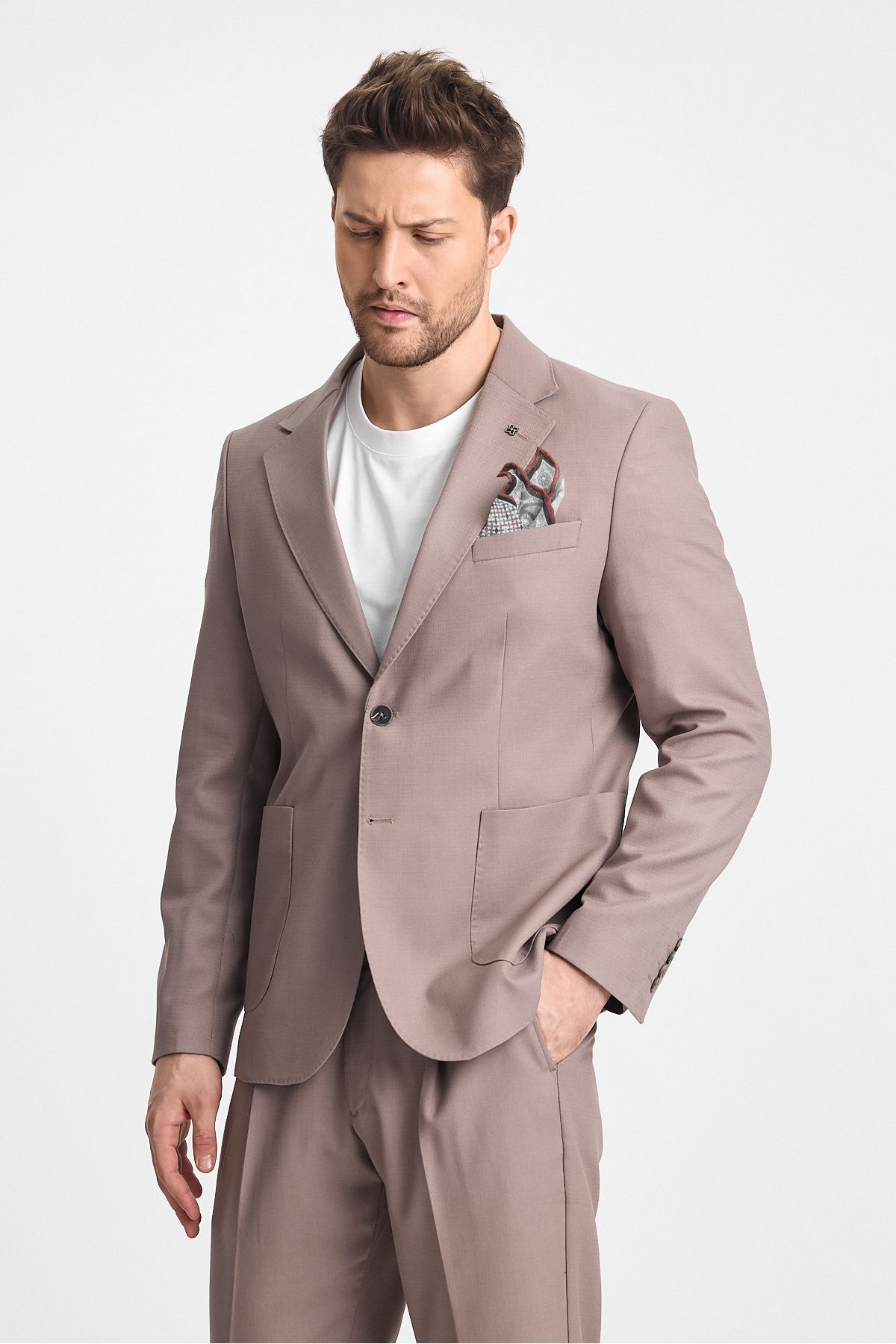 Frappoli-Venus Men's Mink 4 Seasons Comfortable Fabric Slim Fit Half Lined Sports Blazer Jacket 2