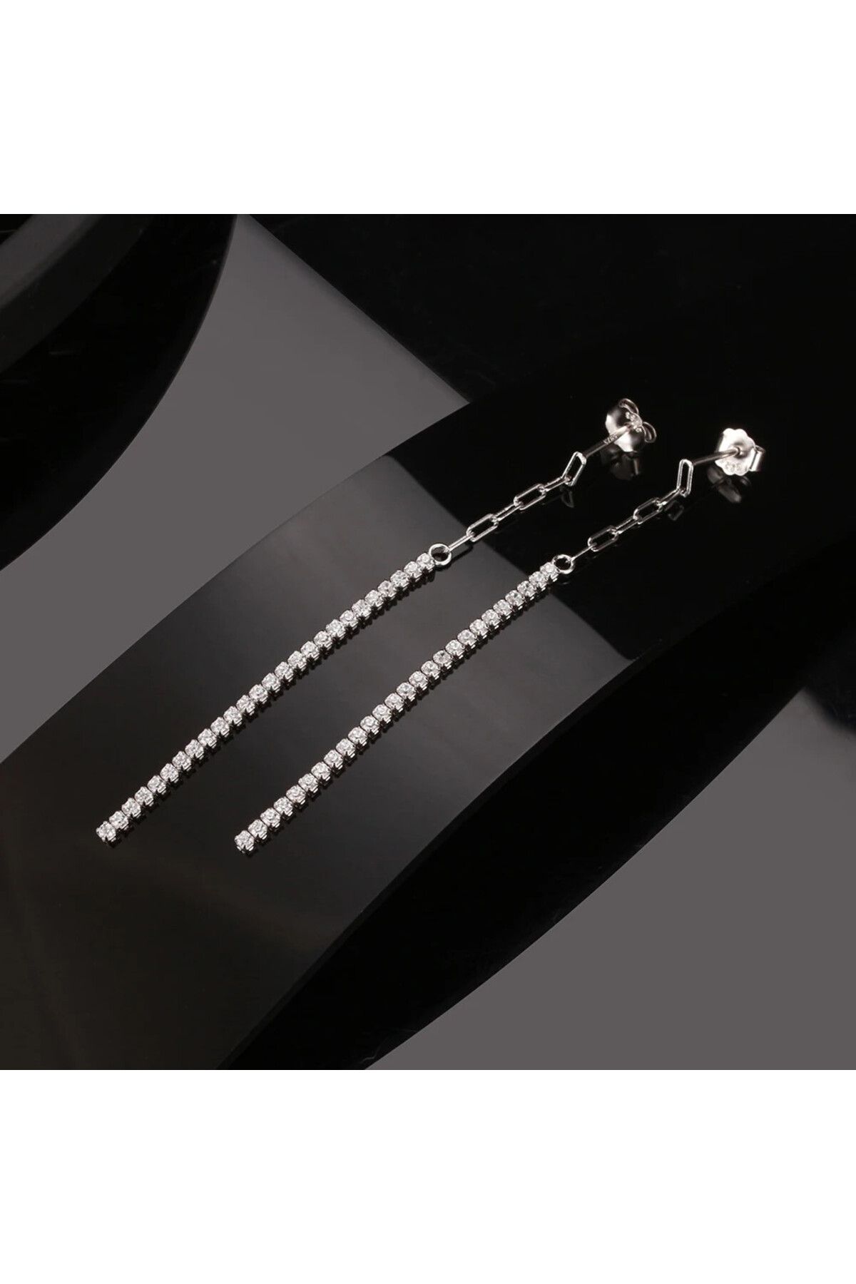 delis-Cercei Lungi Argint 925, Jw961, Model Elegant, Placati Cu Rodiu 2
