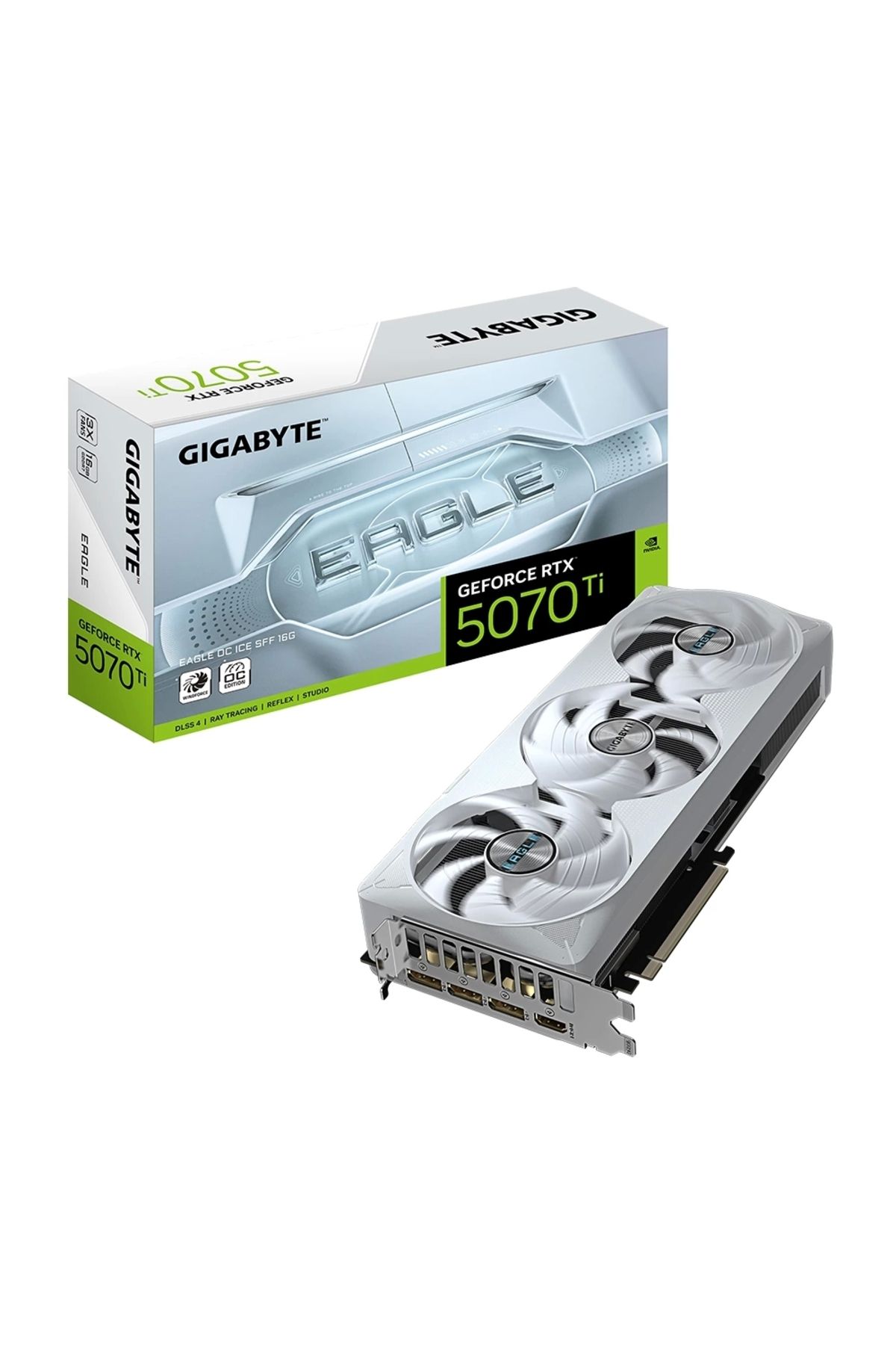 Gigabyte Geforce Rtx 5070 Ti Eagle Oc Ice Sff 16gb Dlss 4 256 Bit Gddr7 Beyaz Ekran Kartı