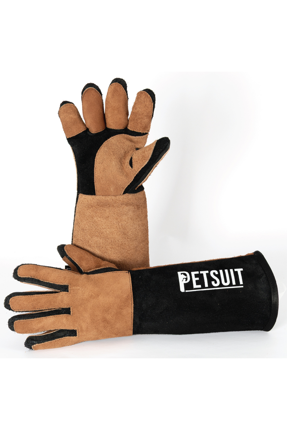 Petsuit  Veteriner Hayvan Tutma Eldiveni, Koruyucu Eldiven 45 Cm (SİYAH/TABA5P) - Görsel 5