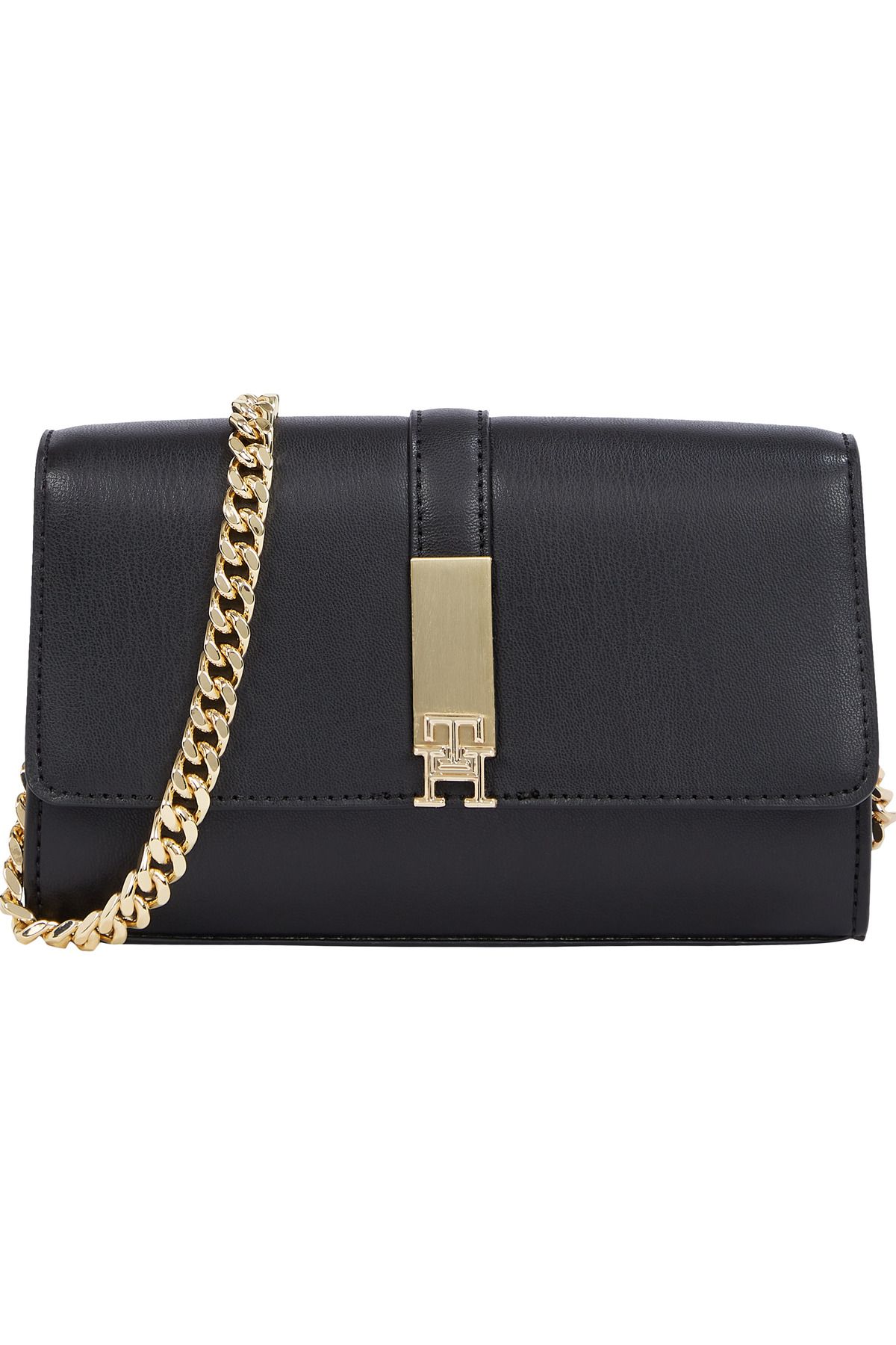 Tommy Hilfiger TH Heritage Mini Çapraz Zincir Kadın Siyah Çanta