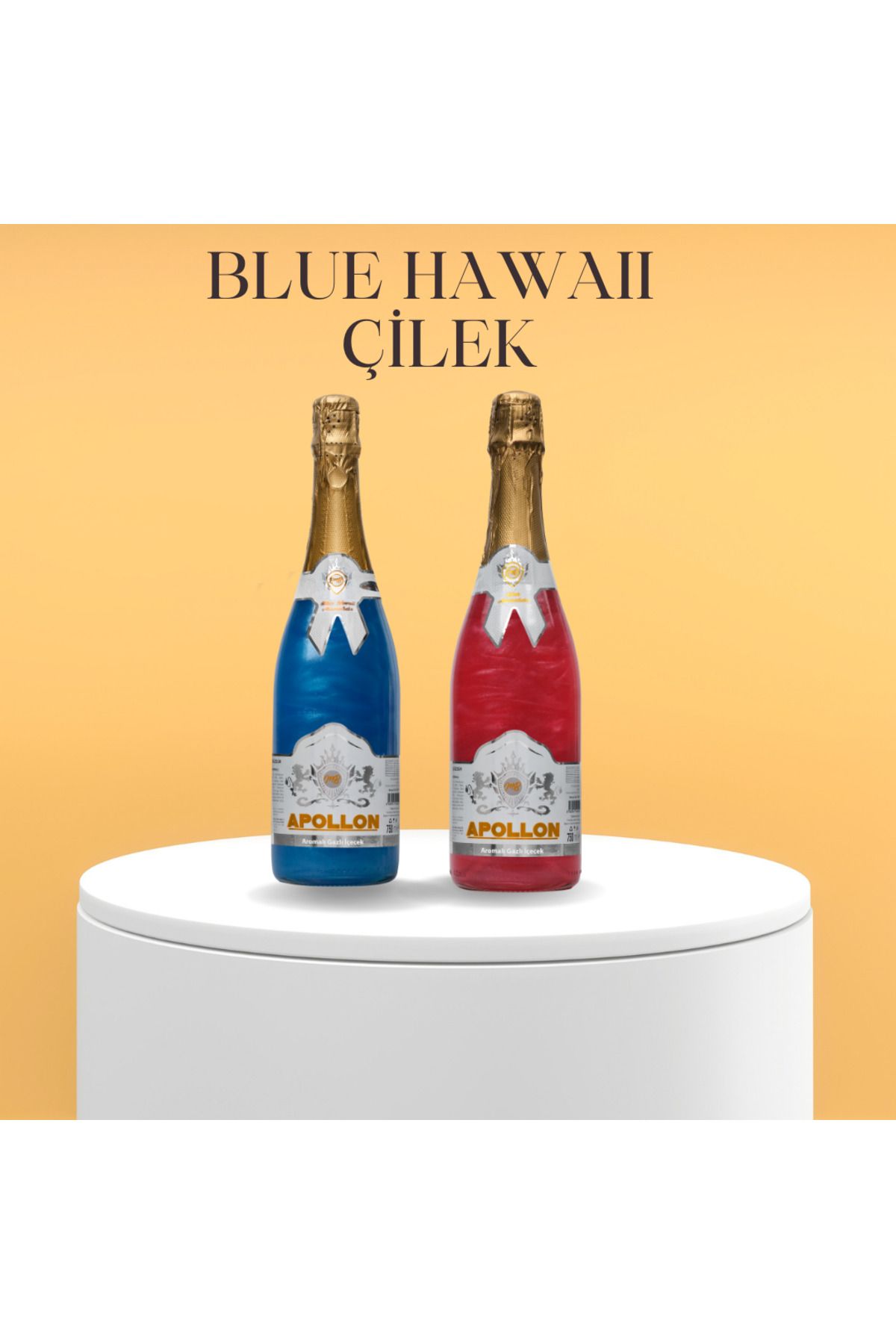 MB APOLLON BLUE HAWAII VE ÇİLEK AROMALI ALKOLSÜZ RENKLİ VE SİMLİ -BLUE HAWAII VE ÇİLEK AROMALI GAZLI İÇECEK