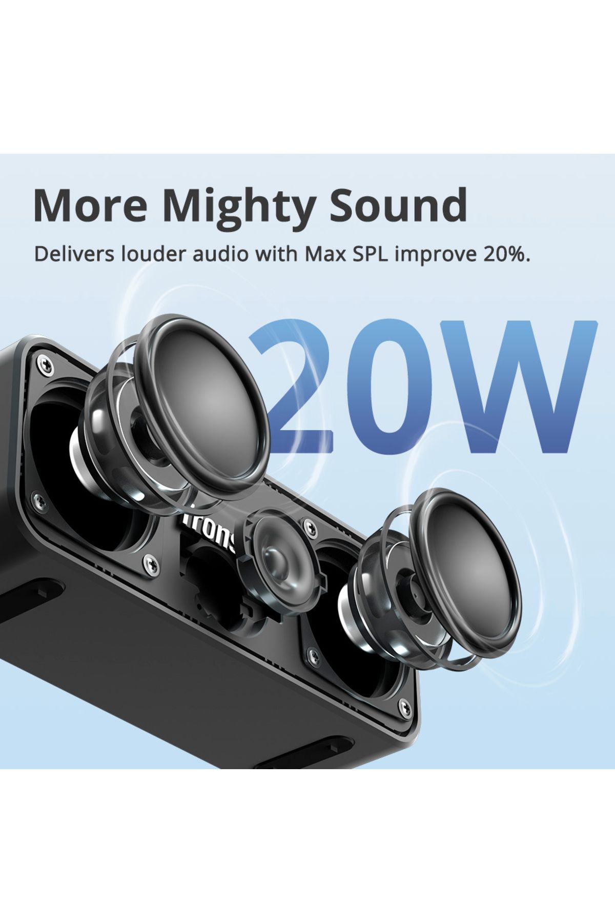 Tronsmart-T2 Plus Upgraded 20w Waterproof Portable Bluetooth Speaker With 24 Hours Playtime- Black 3