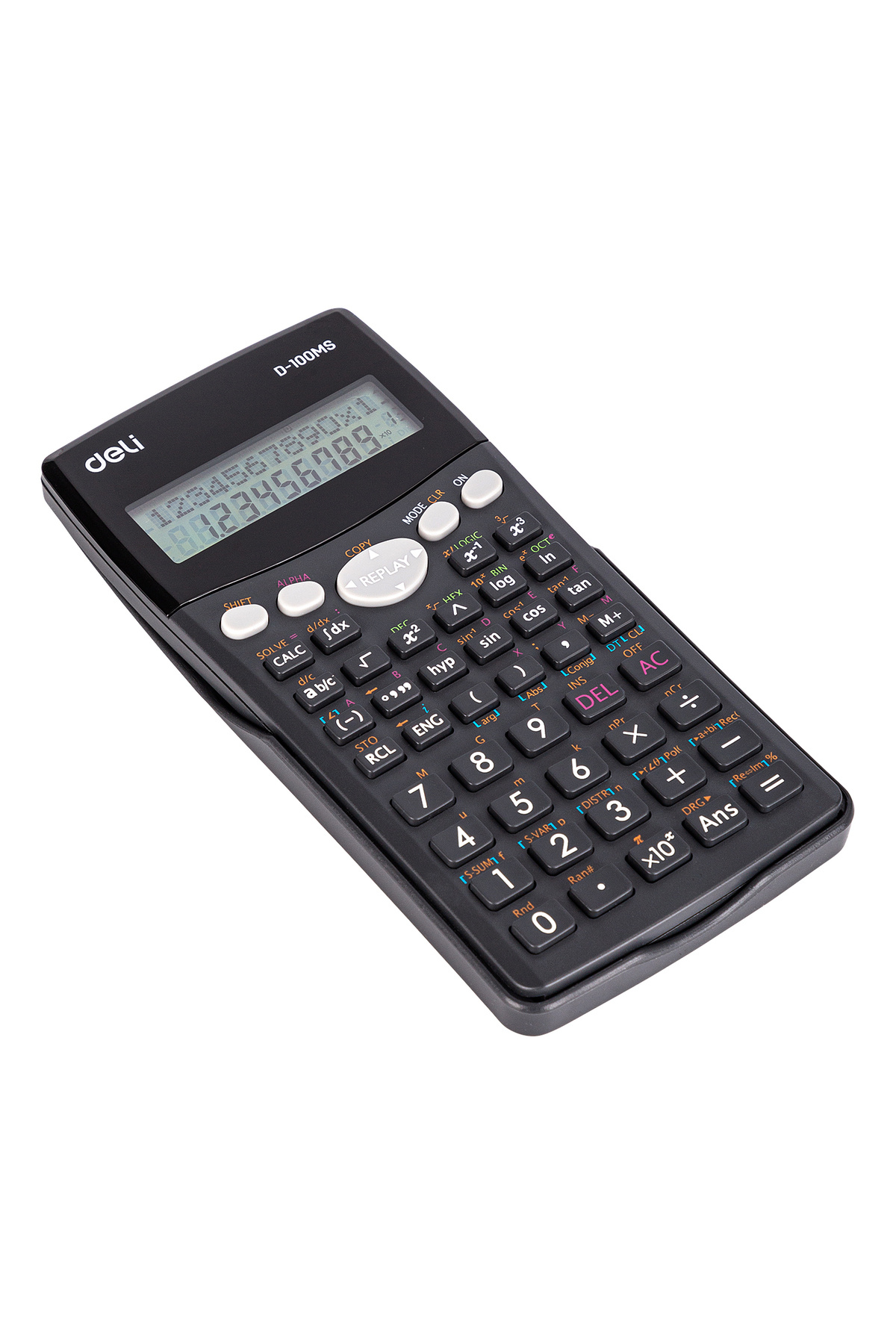 Deli-آلة حاسبة علمية ديلي باللون الرمادي الداكن ED-100MS 4