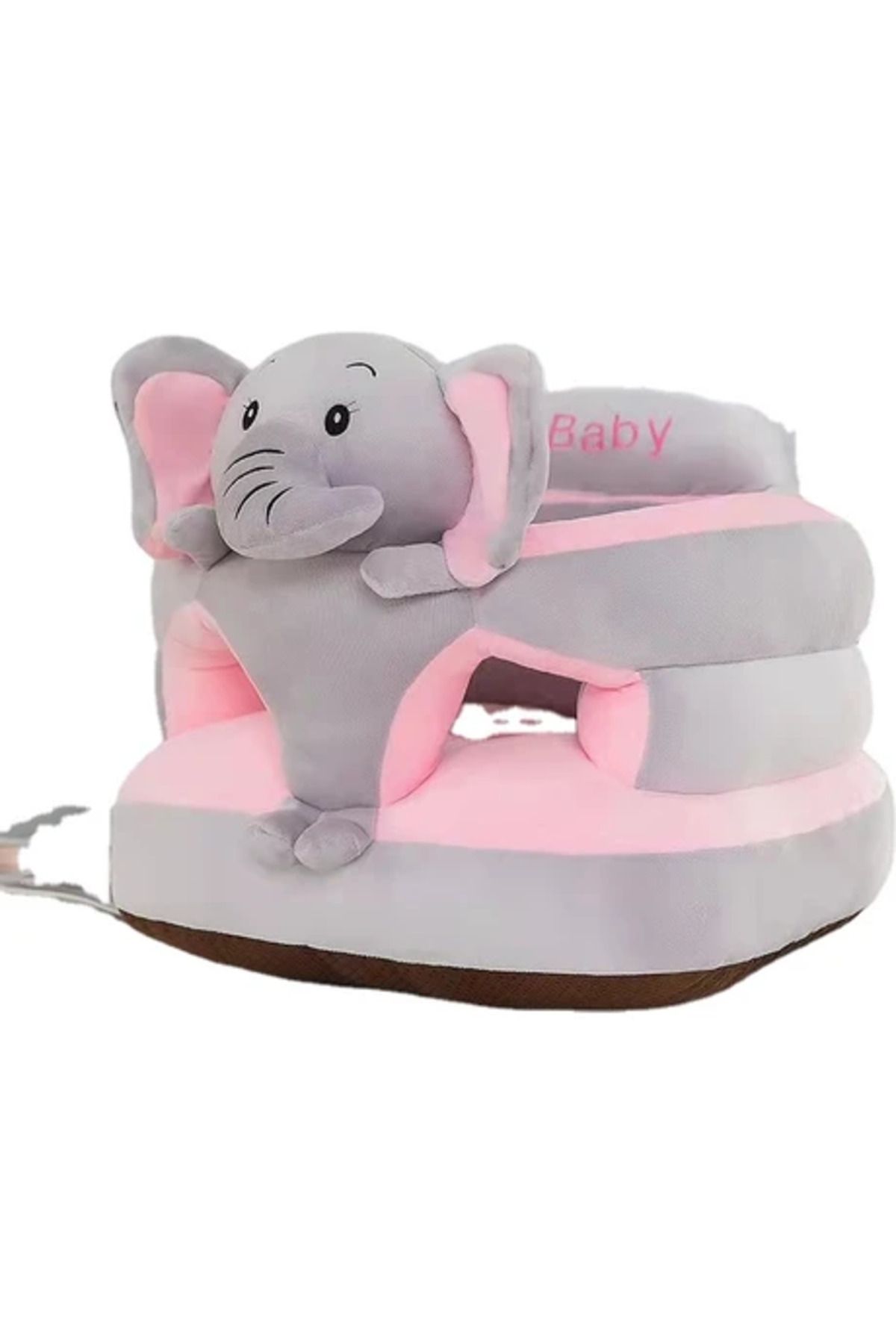 Obay Love Home Bebekler Için Fil Figürlü Peluş Koltuk - Gri