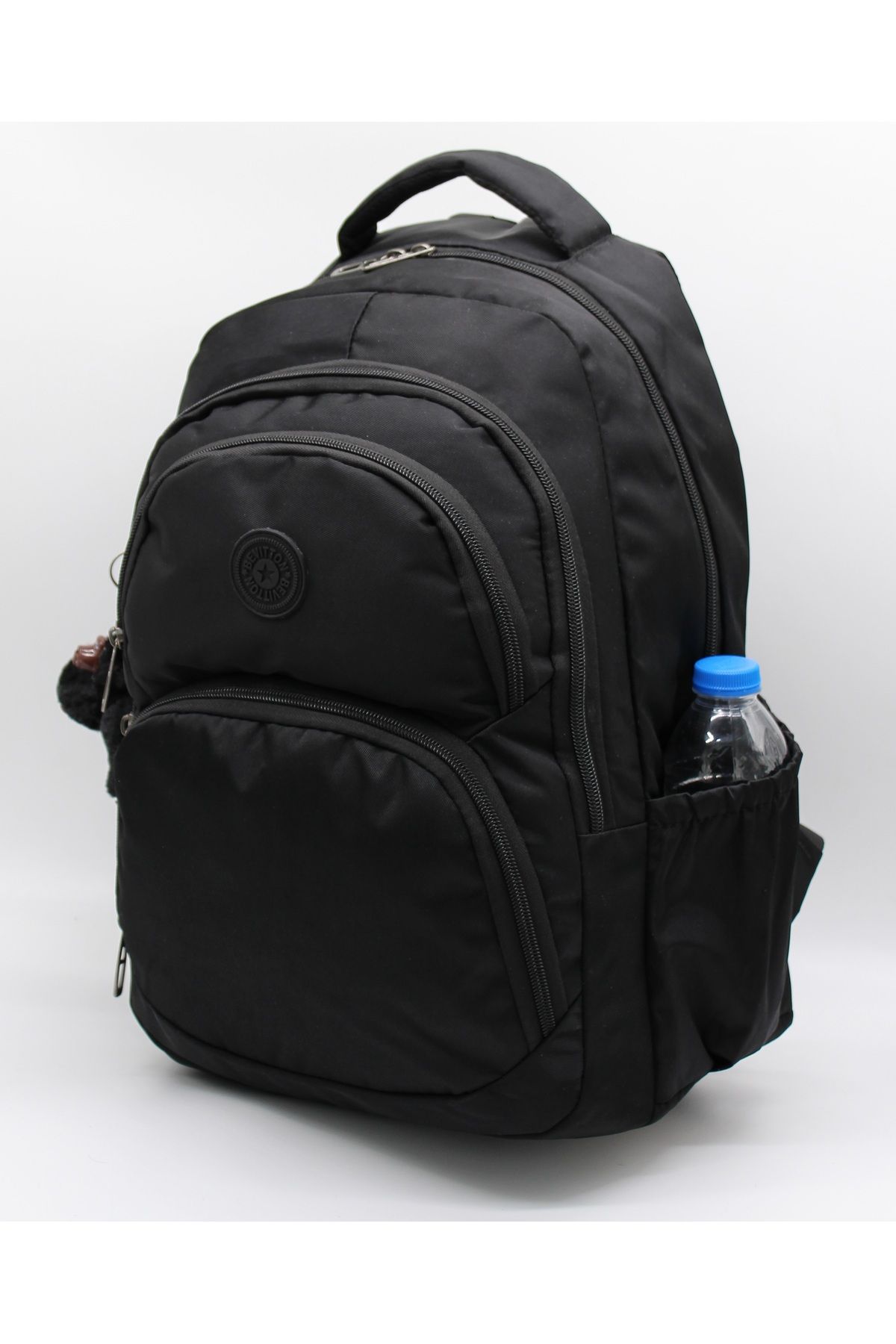 Bevitton-Waterproof Fabric Unixes School Bag - Black 3