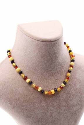 MYTAKIAĞACIMFH Sertifikalı Doğal Taş Damla Kehribar Bebek Kolye Diş 4-6gr Mix