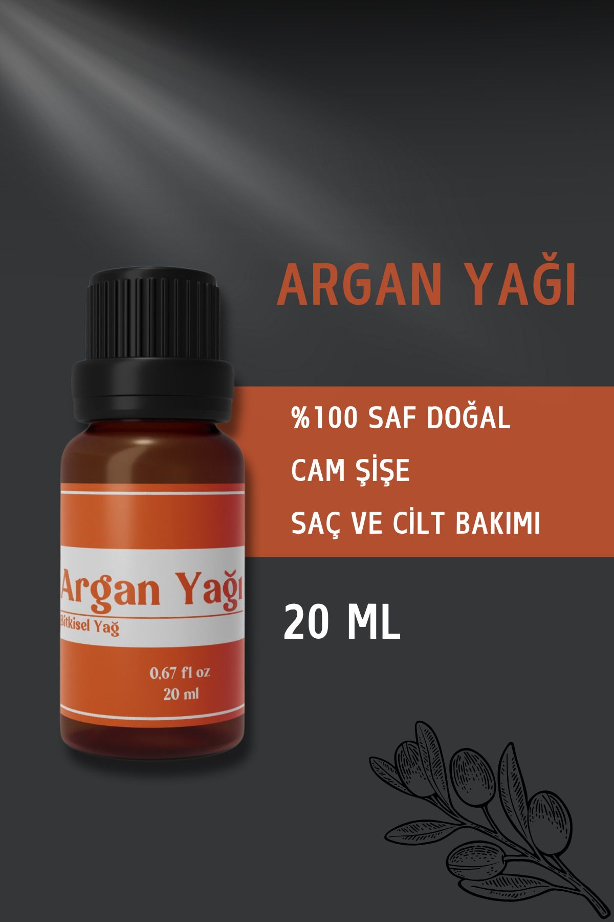Tiji Garden Argan Yağı %100 Doğal 20 ml