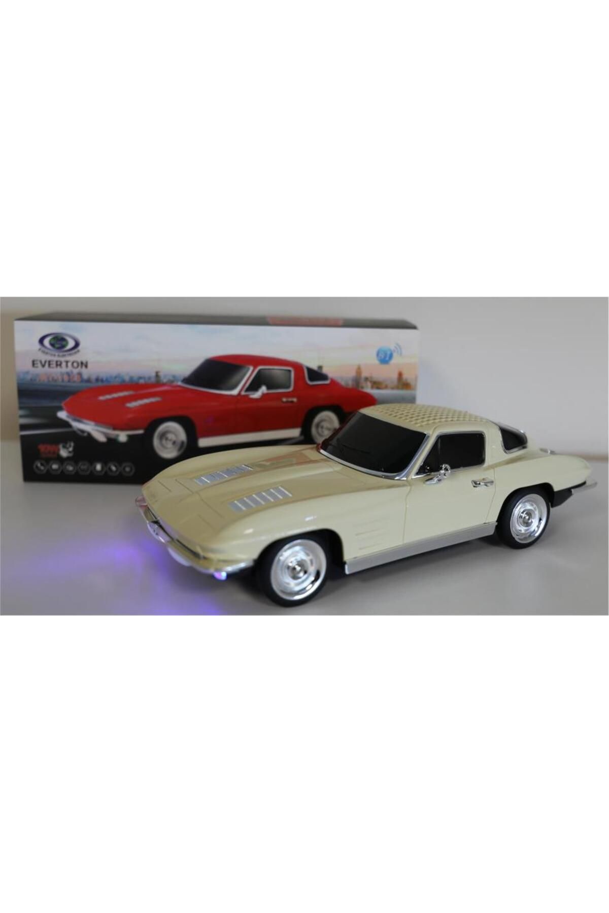 Everton RT-1956 Bej Arabalı Bluetooth Fm-Usb-Tf-Aux Şarjlı Nostaljik Radyo