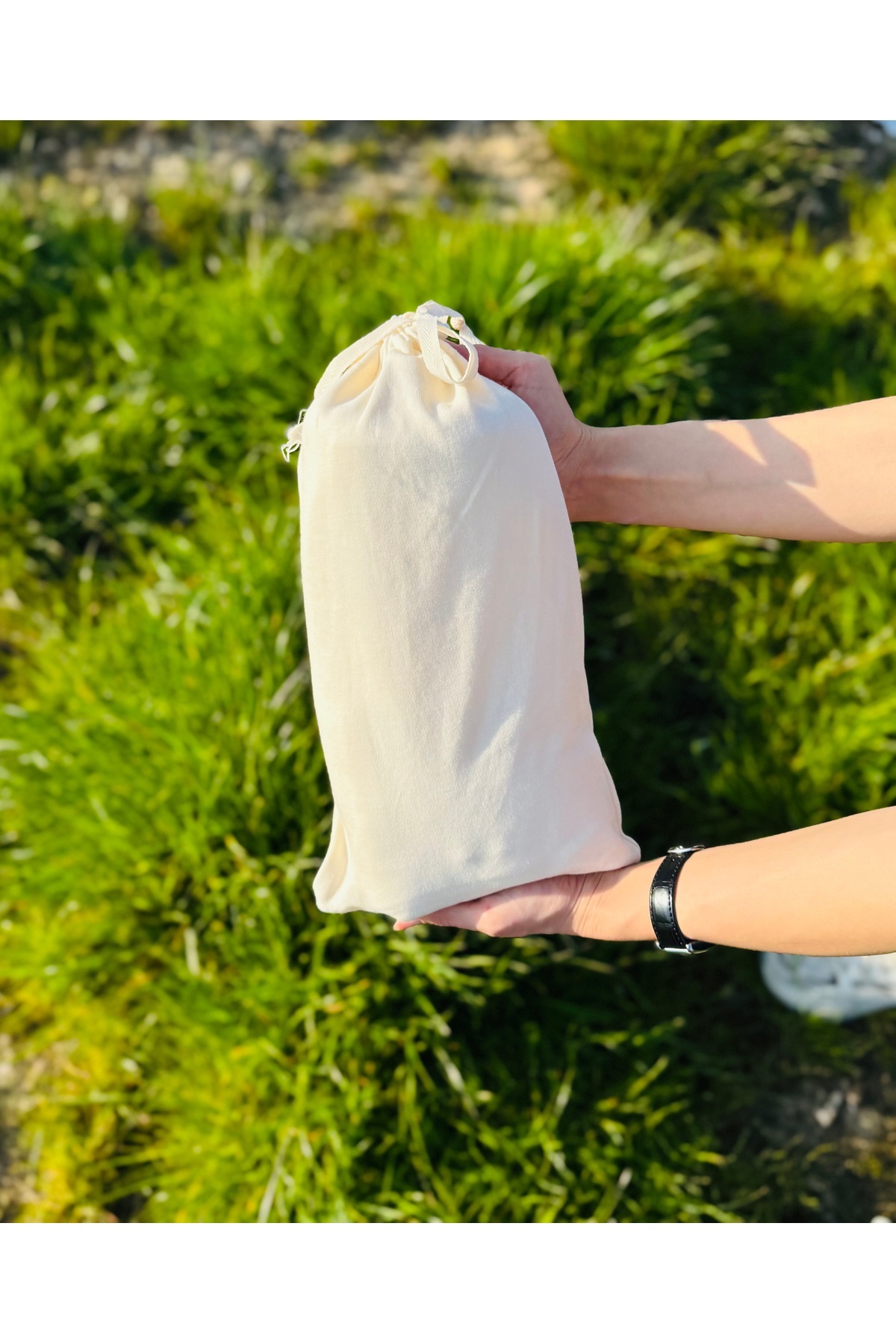 kubbe Pamuklu Esnek Wrap Sling, Cepli Anakucağı - Premium Birinci Sınıf - BabyWearing Kanguru fotoğrafı 3 (önizleme)