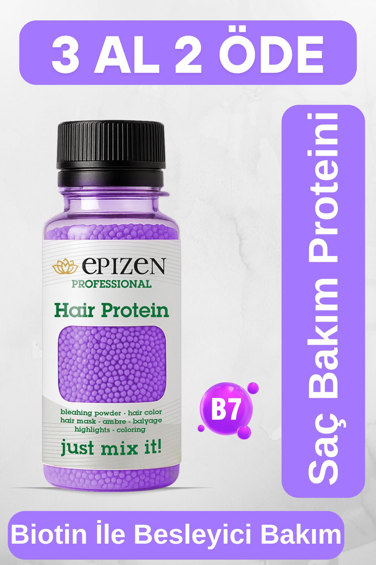 EPİZEN Saç Bakım Proteini / Biotin Özellikli Besleyici Onarıcı Saç Dökülmelerine Karşı Destekli Ürün