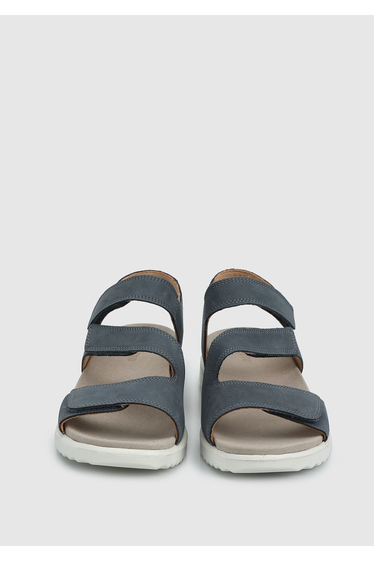 Legero-Navy Blue Leather Women's Flat Sandals 3