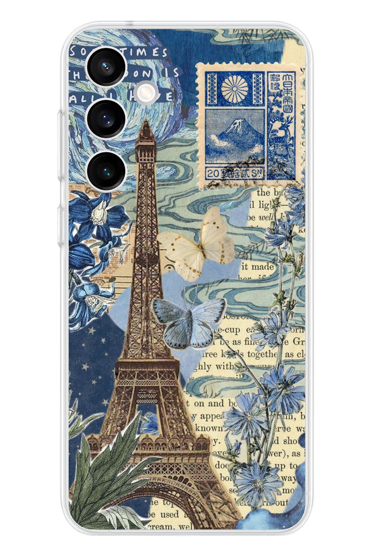 TechTree Samsung Galaxy S23 Fe Uyumlu Paris ve Eyfel Kulesi Şeffaf Silikon Kılıf