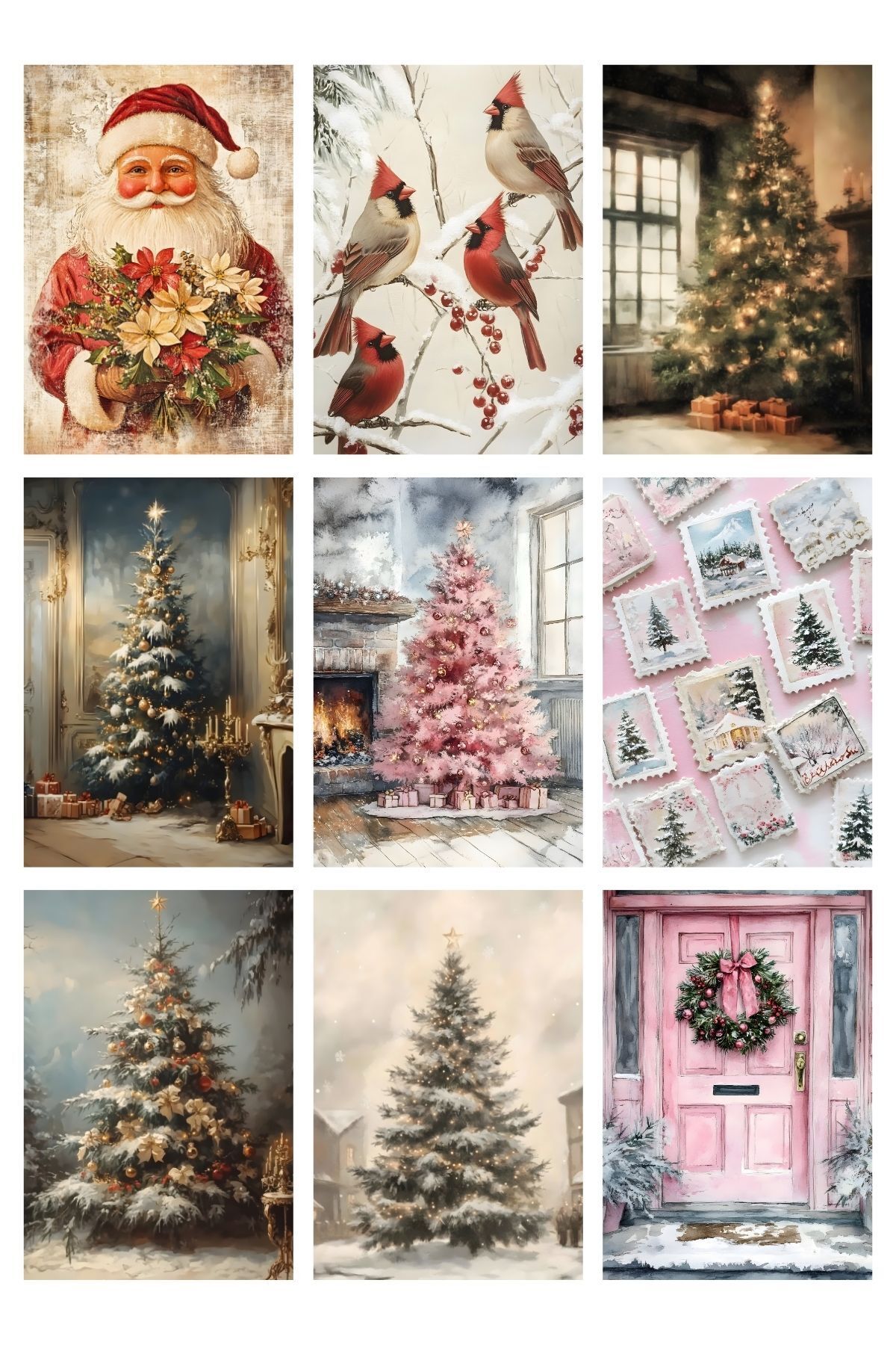 Anime Marketi Nostaljik Yılbaşı Görselleri Nostaljik 9'lu Kartpostal Fotokart Serisi 25