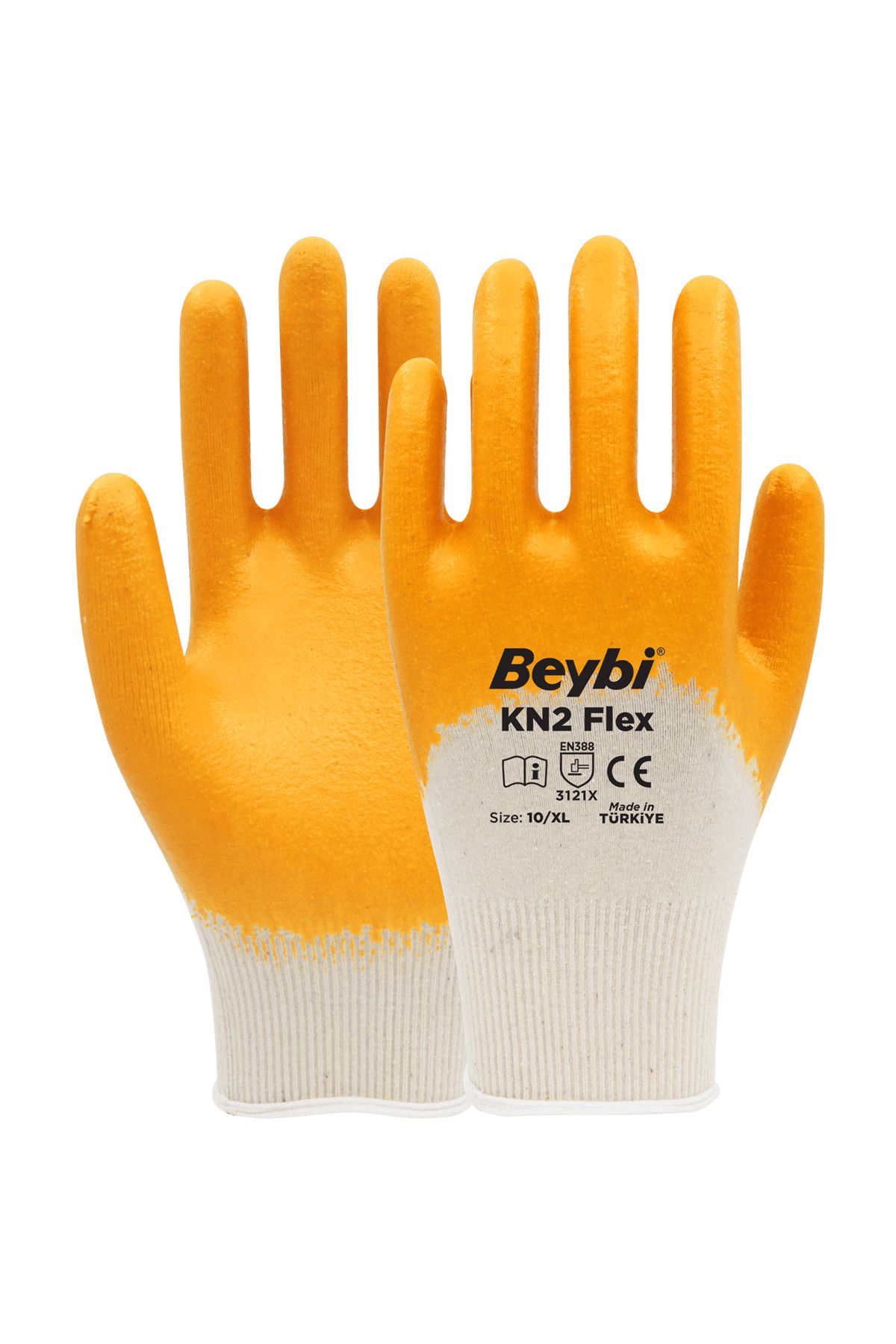 Beybi KN2 Flex Nitril Kaplı Pamuk Eldiven - 144 ÇİFT