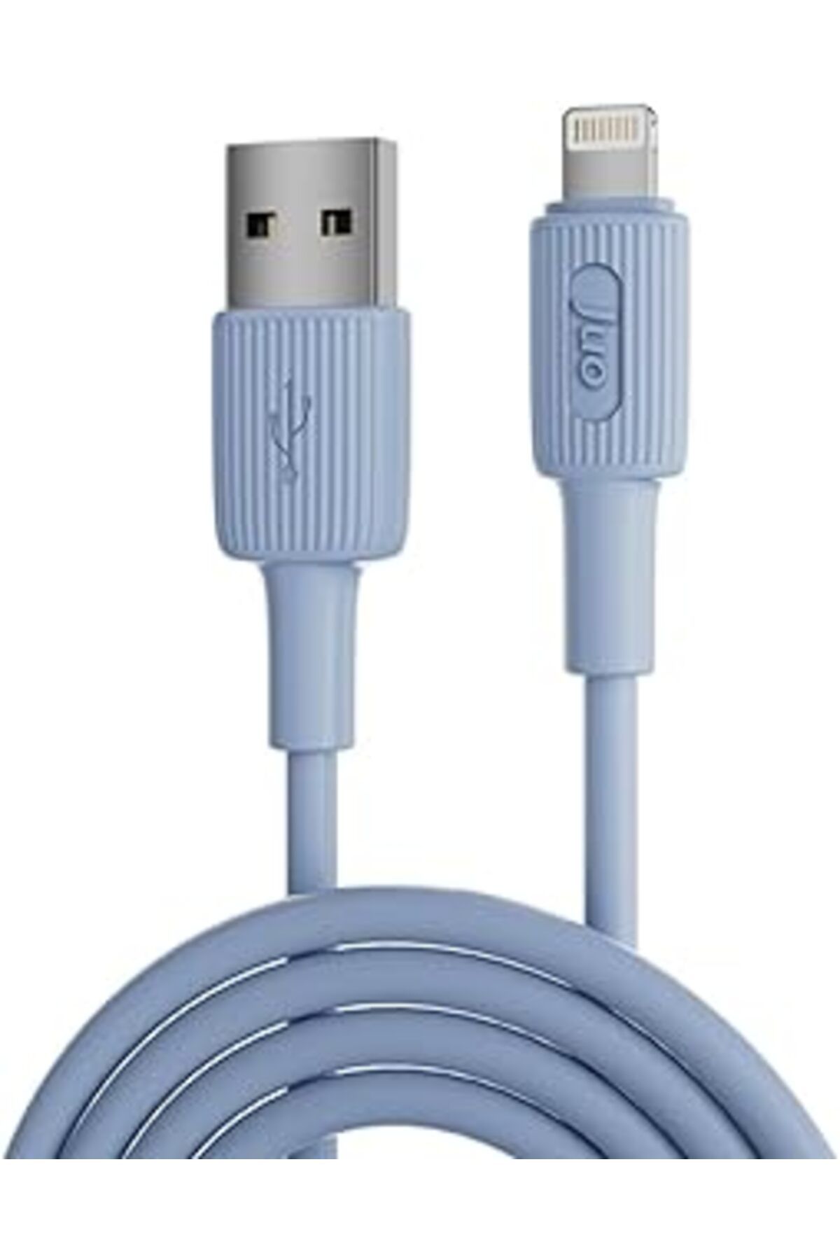 Karachil Juo 12W 2.4A Usb-A To Lightning Iphone Ipad Silikon Hızlı Şarj Ve Data Kablosu Mavi 1 Metre