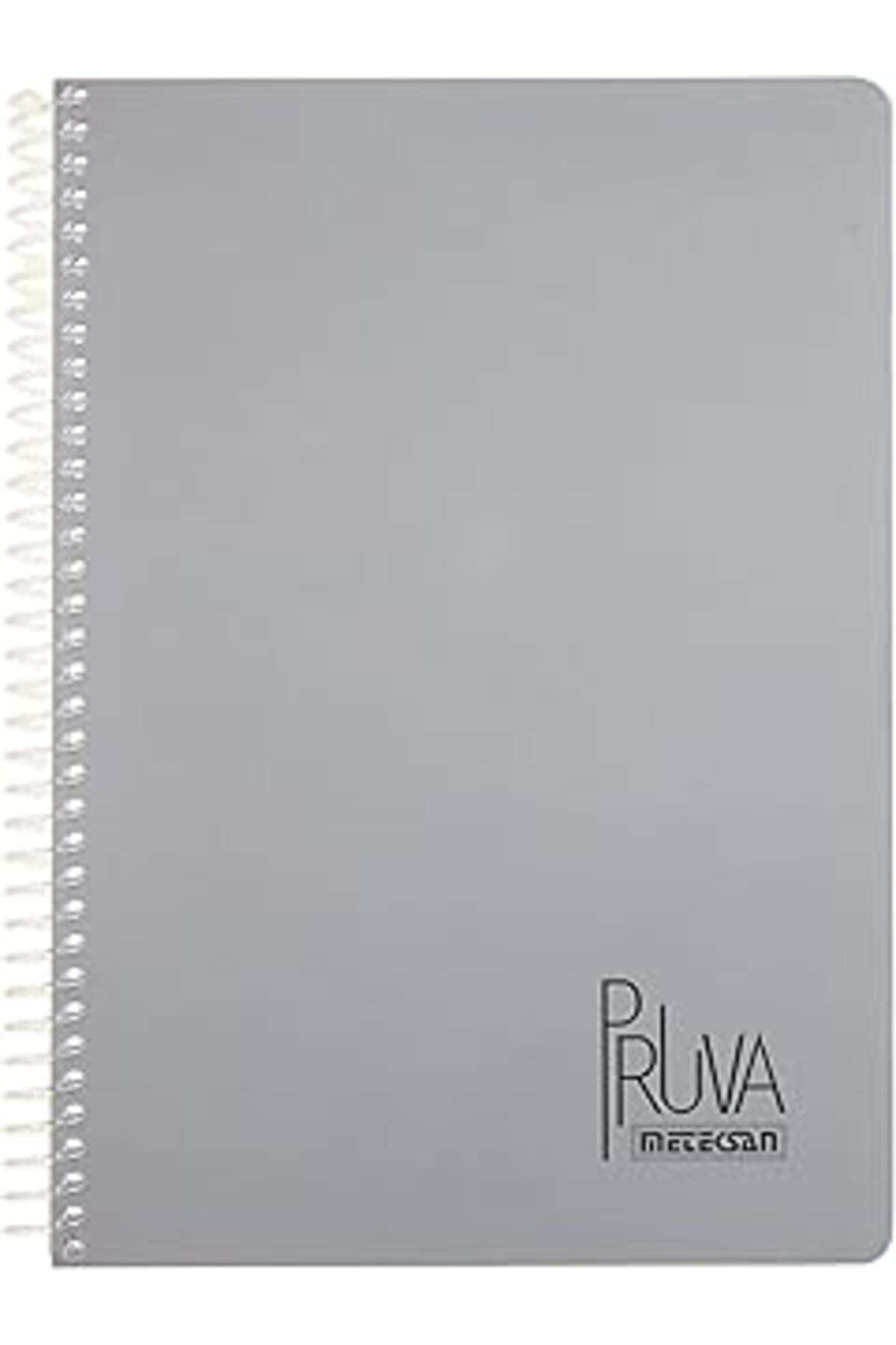 Karachil Meteksan Pruva A4 Pet Spiralli Karton Kapaklı Defter 144 Yaprak - Astarlı - Gri/Mavi(Çeşitli Renk)