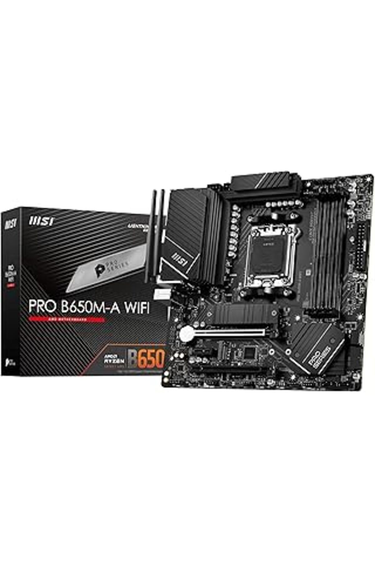 Pazarcan Msi Pro B650M-A Wifi Am5 Ddr5 6400Mhz(Oc) Hdmi Dp M.2 Usb3.2 2.5G Lan Wifi 6E Matx Anakart