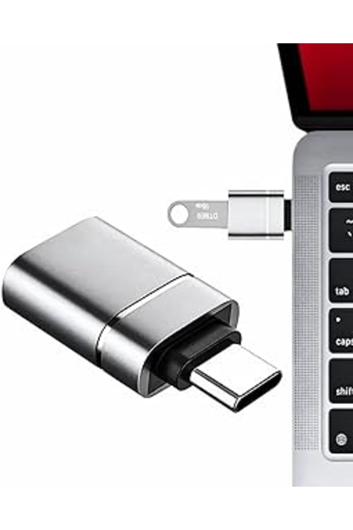 Karachil Kyrotech Metal Mini Type C Usb 3.1 To Usb 3.0 Çevirici Dönüştürücü, Tak Çalıştır, Otg Çevirici Adap