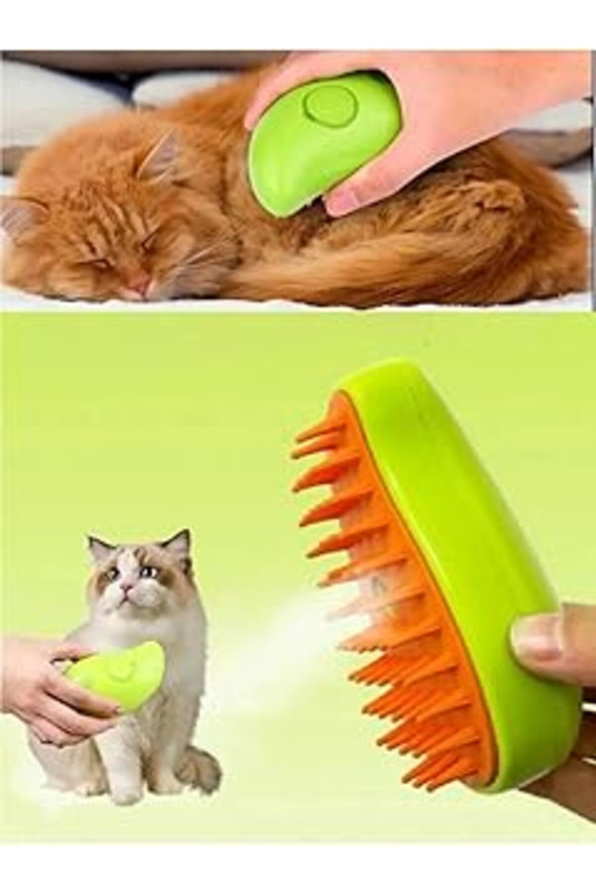 Roses Store Tineke Buharlı Kedi & Köpek Yıkama Fırçası Tarağı Yumuşak Silikon