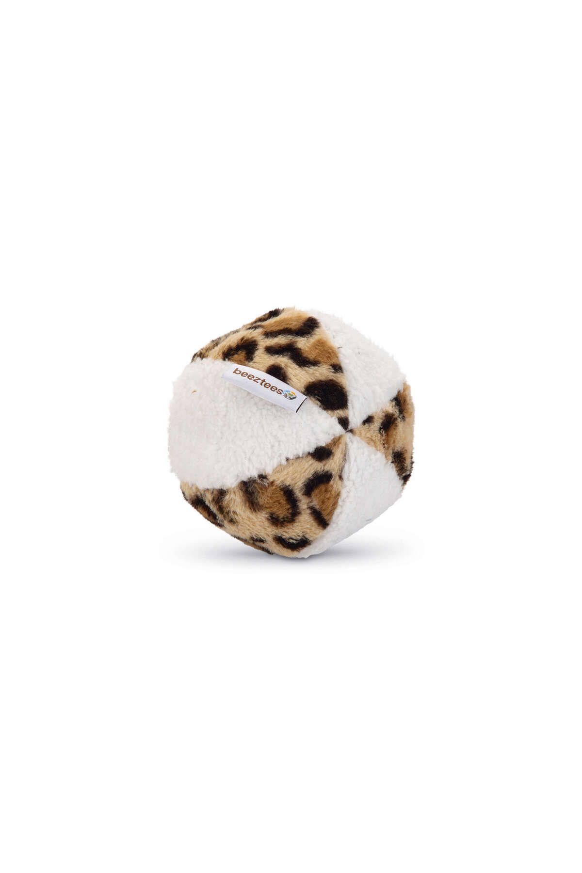 Beeztees Köpek Oyuncağı, Sesli, Top, Peluş, Beyaz/Kahverengi, 11cm BSTMY