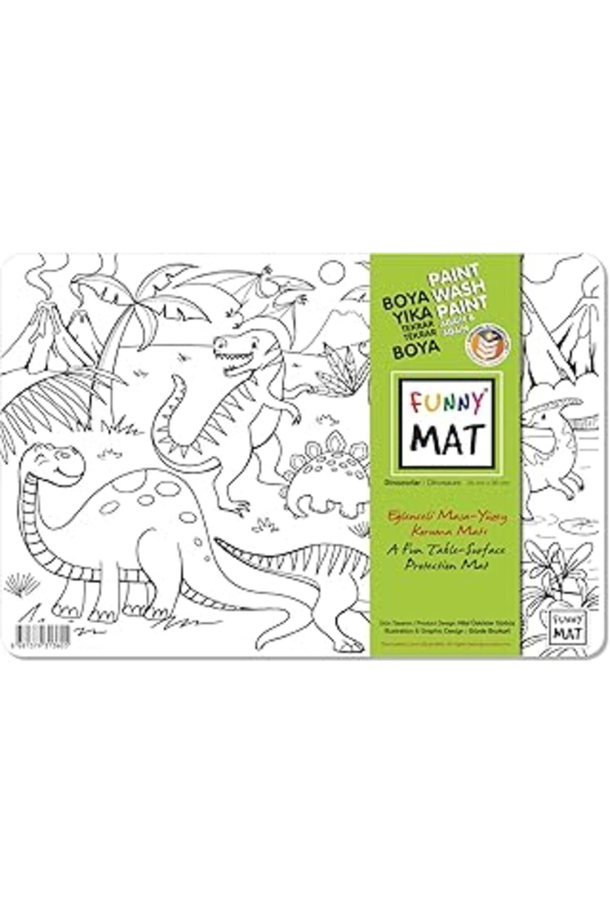 Mu Art Akademi Funny Mat - Dinazor 25x35cm - Yeni