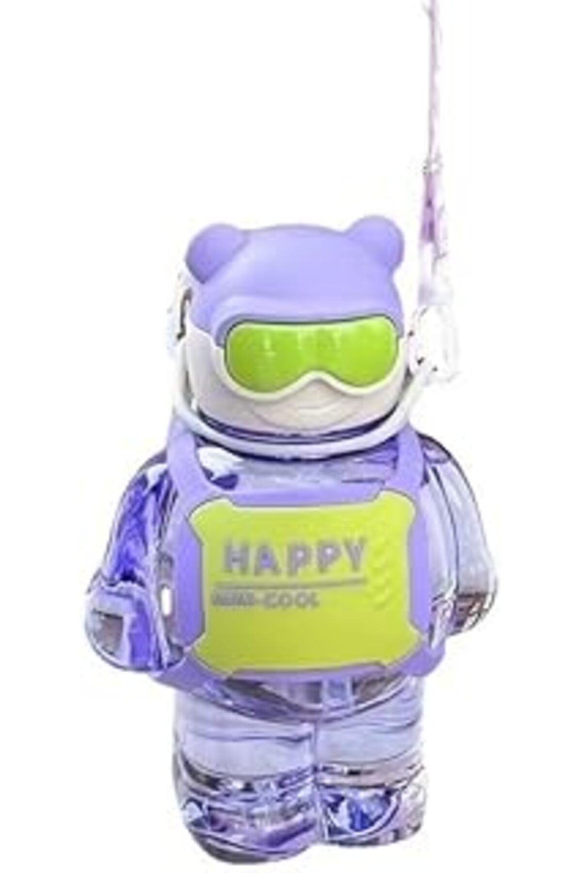 Roses Store Yunhan Sevimli Robot Şeklinde Su Matarası, Kaliteli Lüks Çocuk Su Şişesi 0.8 Lt (mor)