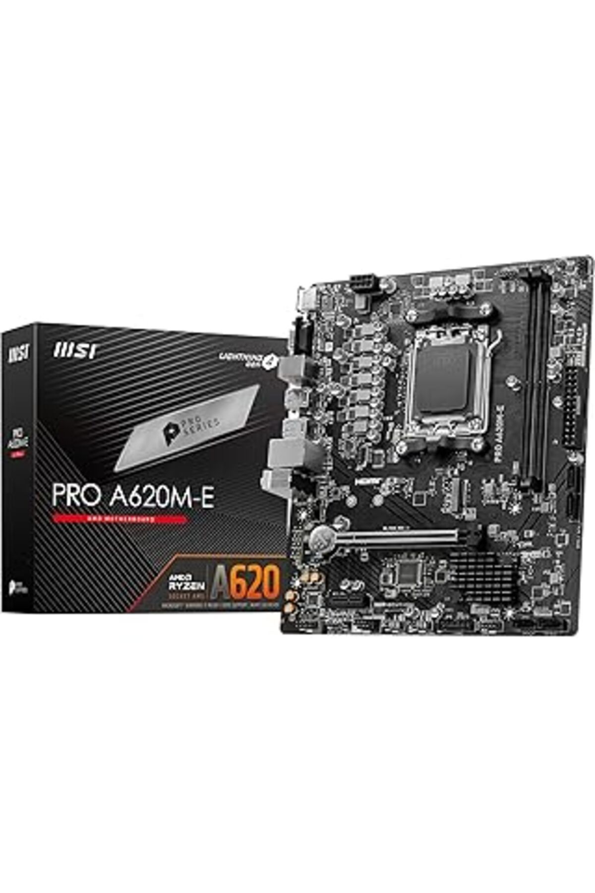 Pazarcan Msi Mb Pro A620M-E Am5 Ddr5 6000Mhz(Oc) Hdmi Vga 1X M.2 Usb3.2 Gigabit Lan Matx Anakart