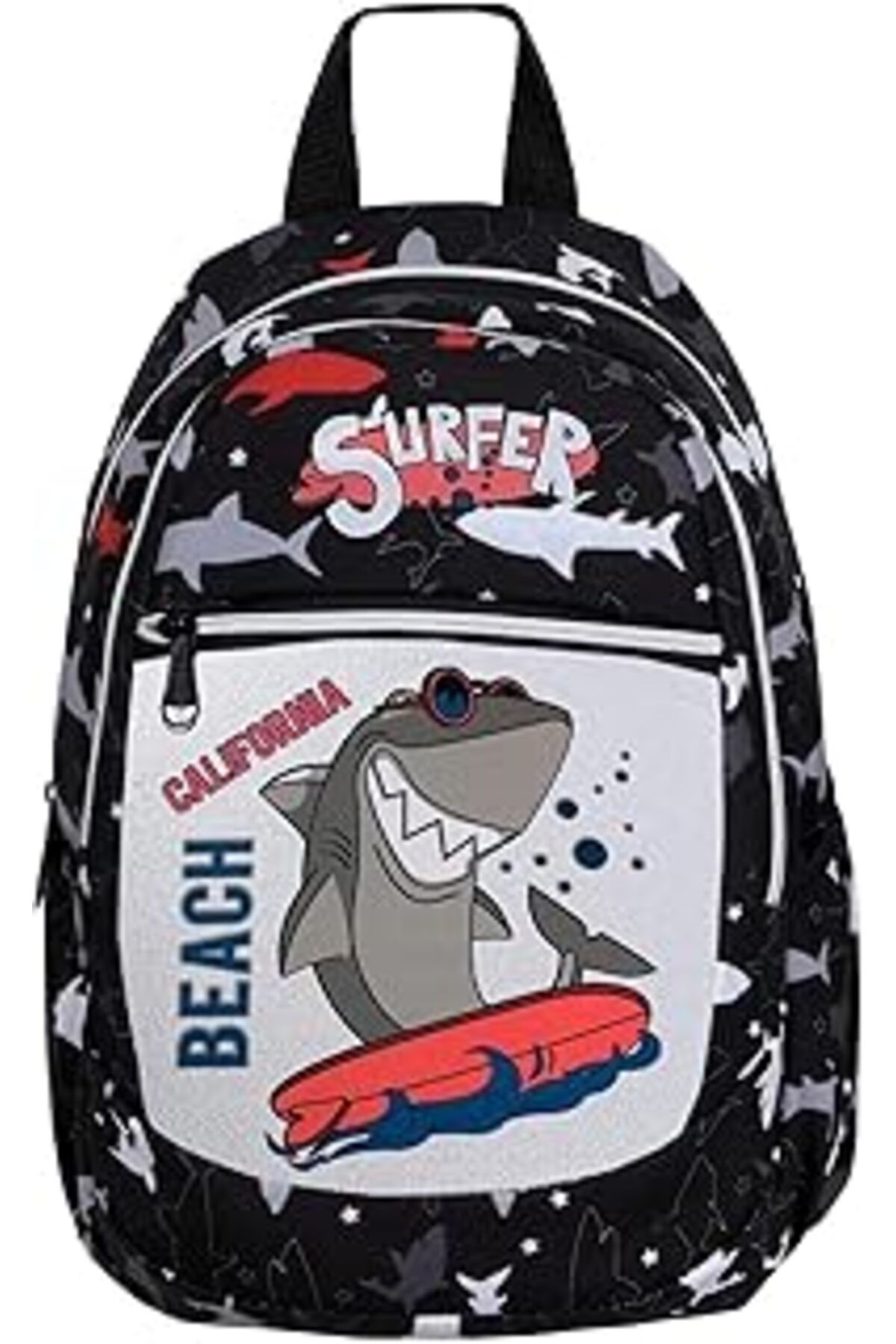 Mu Art Rucsac De Grădiniță Fată Băiat Unisex Ortopedic Căptușit Impermeabil 5 6 7 Ani Rechin Negru Masculin - Mărime unică