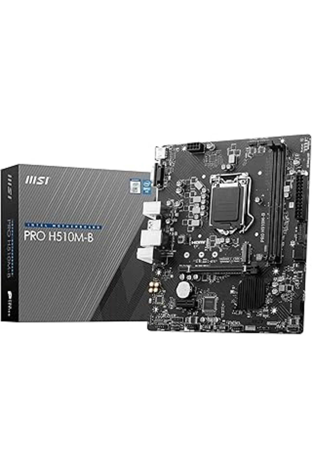 Karachil Msi Mb Pro H510M-B Soket 1200 Ddr4 2933Mhz,M.2 Usb3.2 1X 1G Lan Matx(Yalnızca 10. Nesil Destekli) A